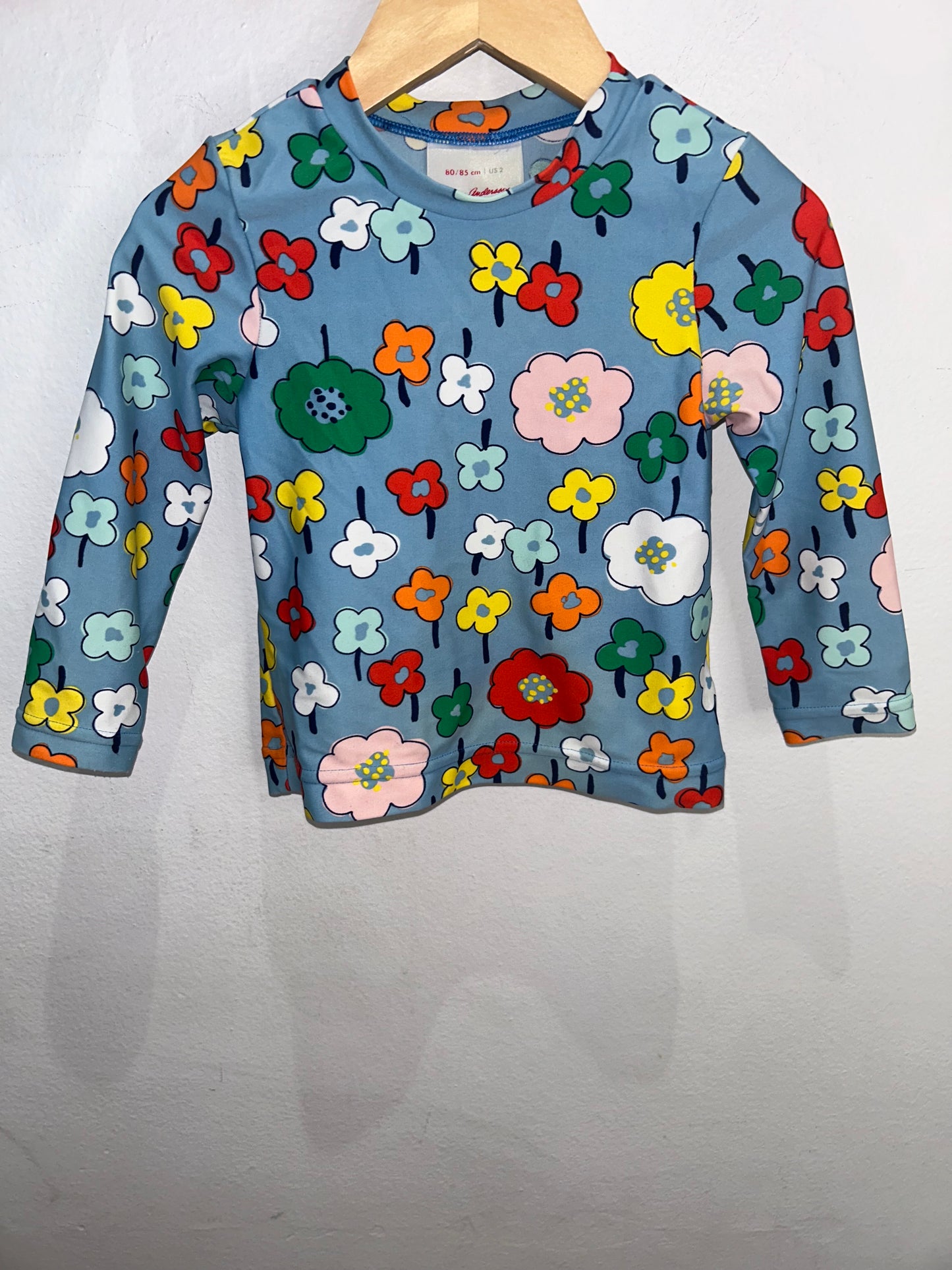 Hannah Andersson floral rashguard 2y