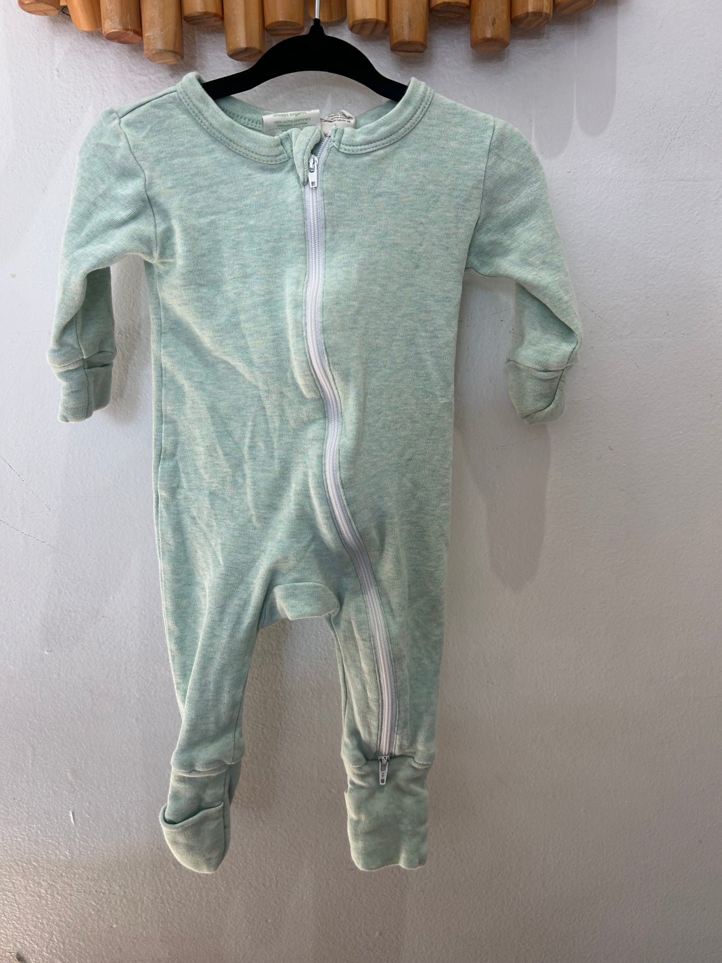 Parade Organics teal sleeper 0-3m