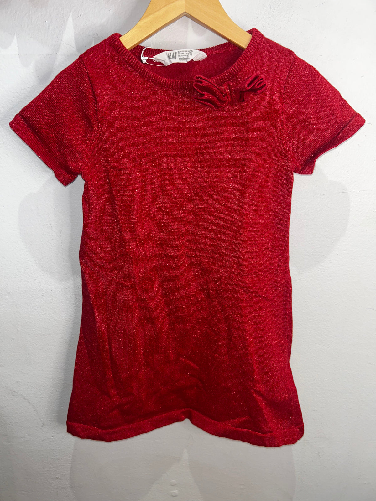 Sparkly red dress 6-8y
