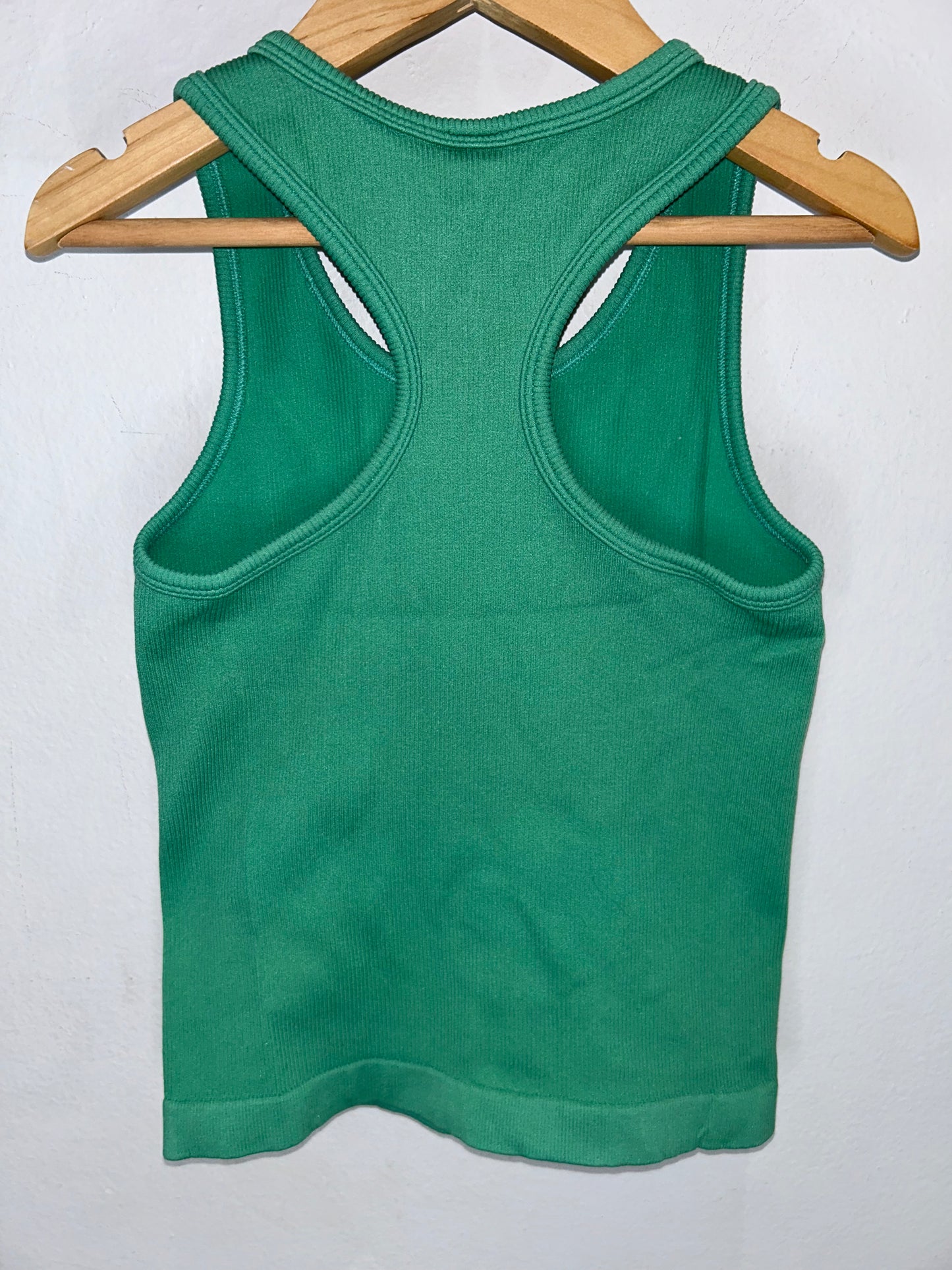 Green activewear fitted tanktop 6-7y