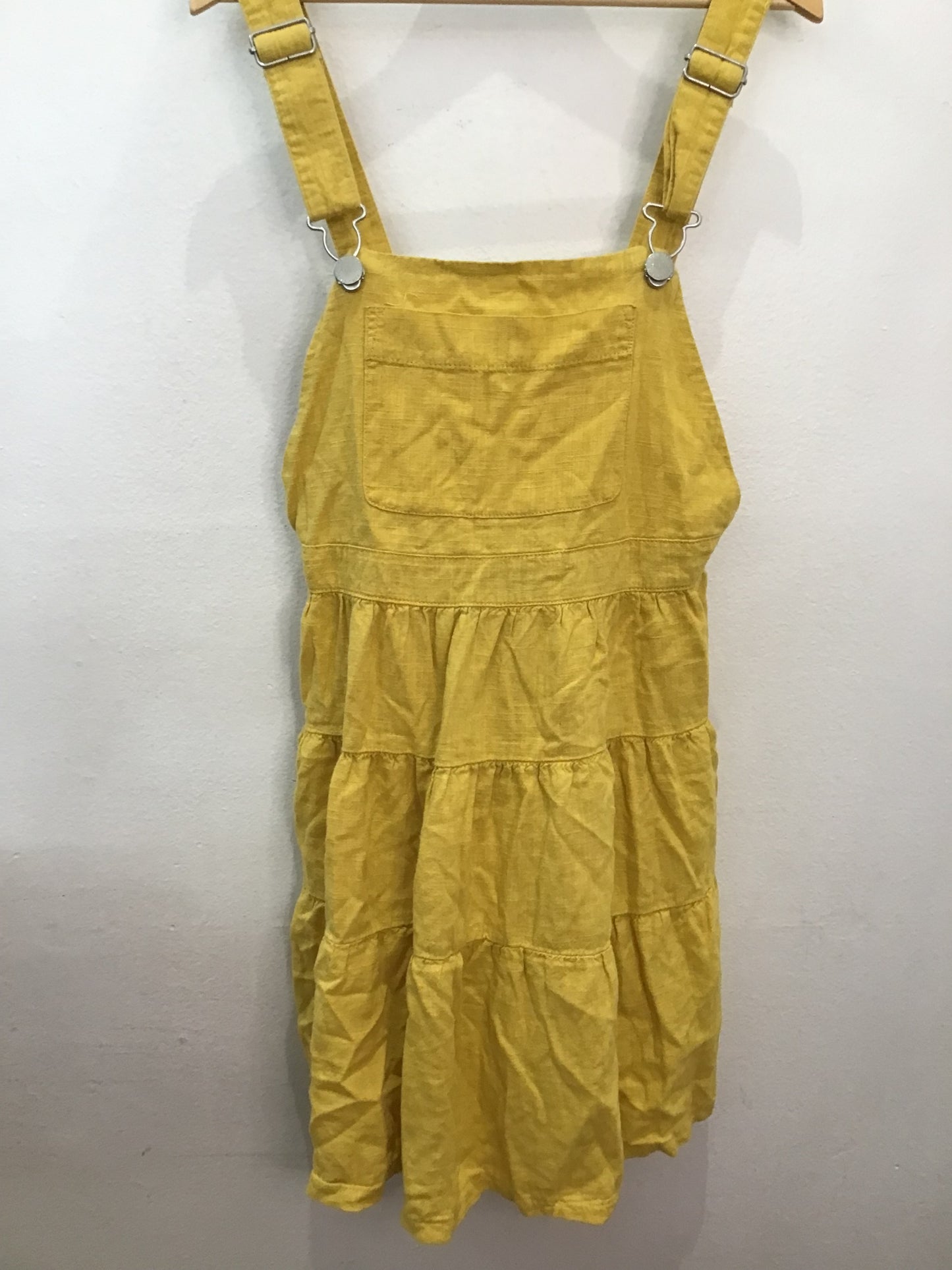 Yellow pinafore romper 10y