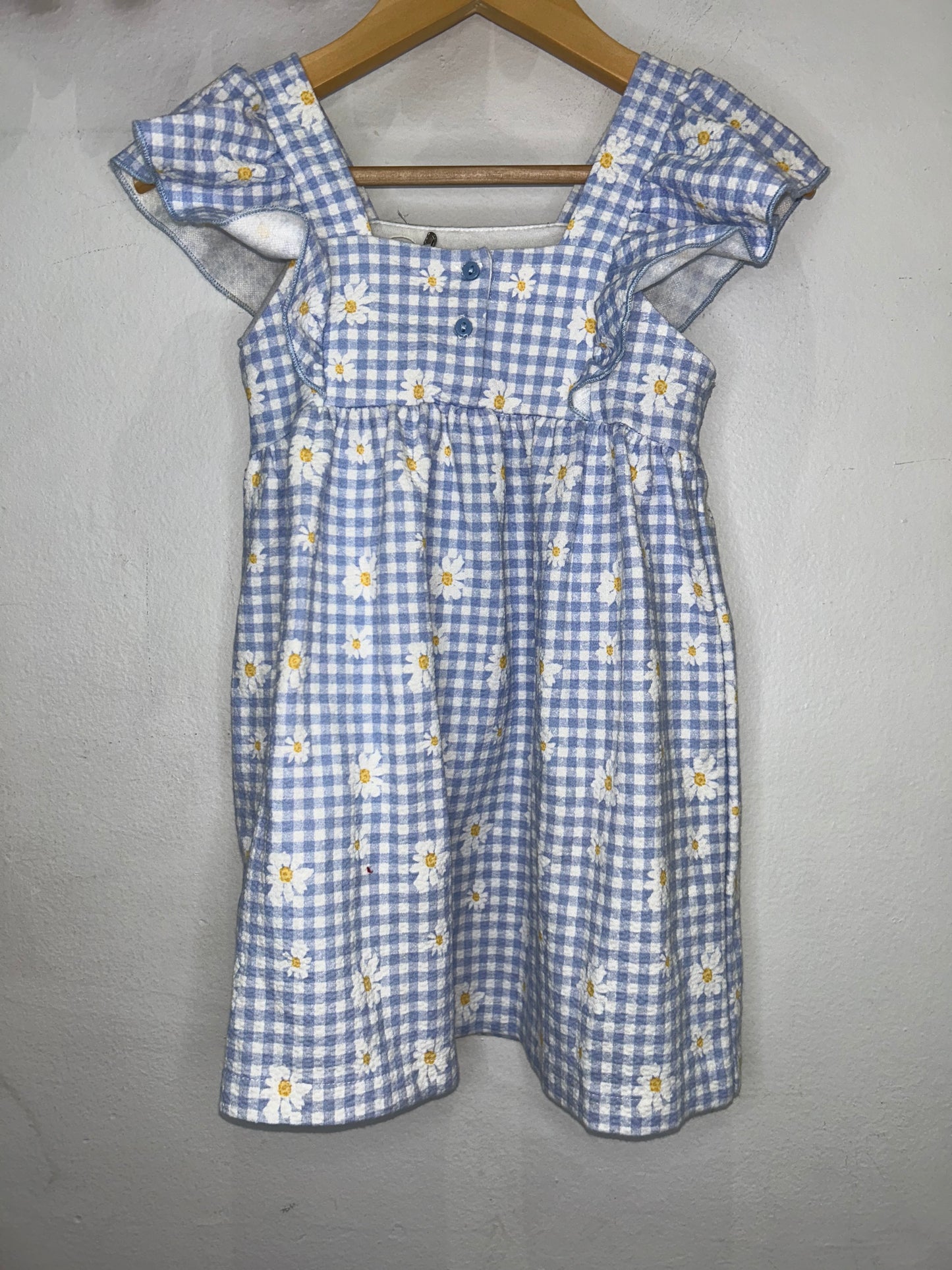 Blue daisies dress 4y