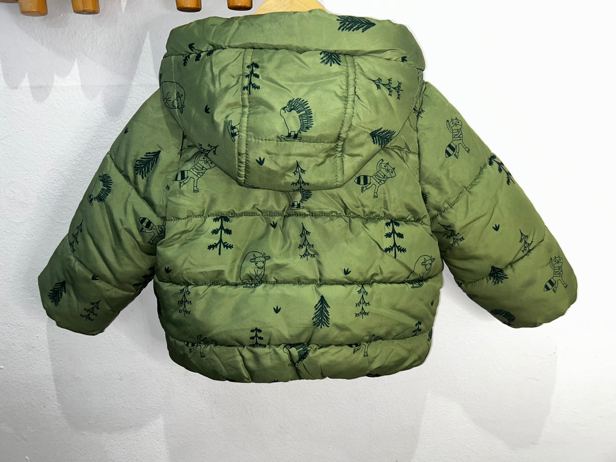 Green animals puffer jacket 12-18m*