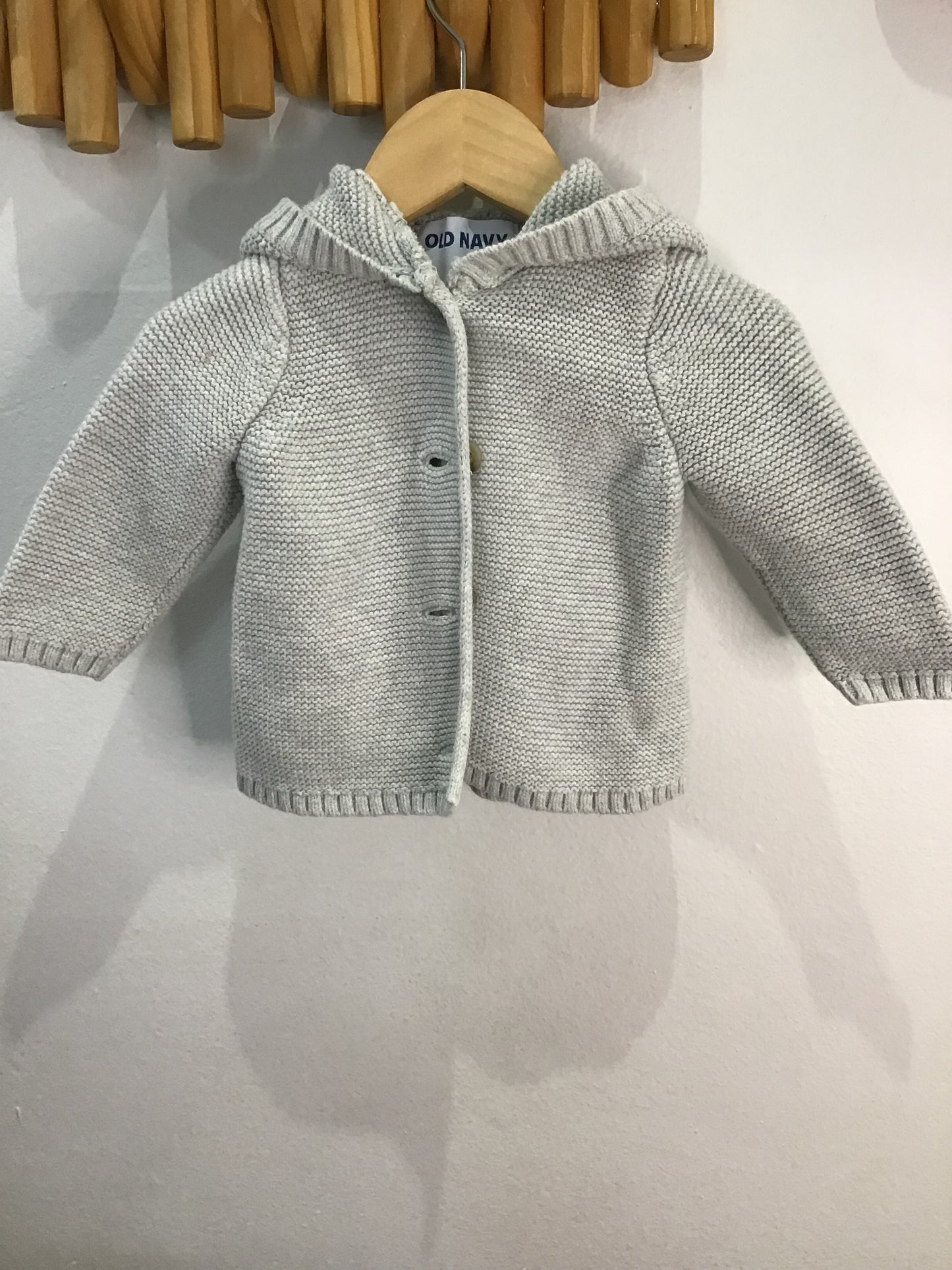 Sweater grey knit cardigan 6-12m