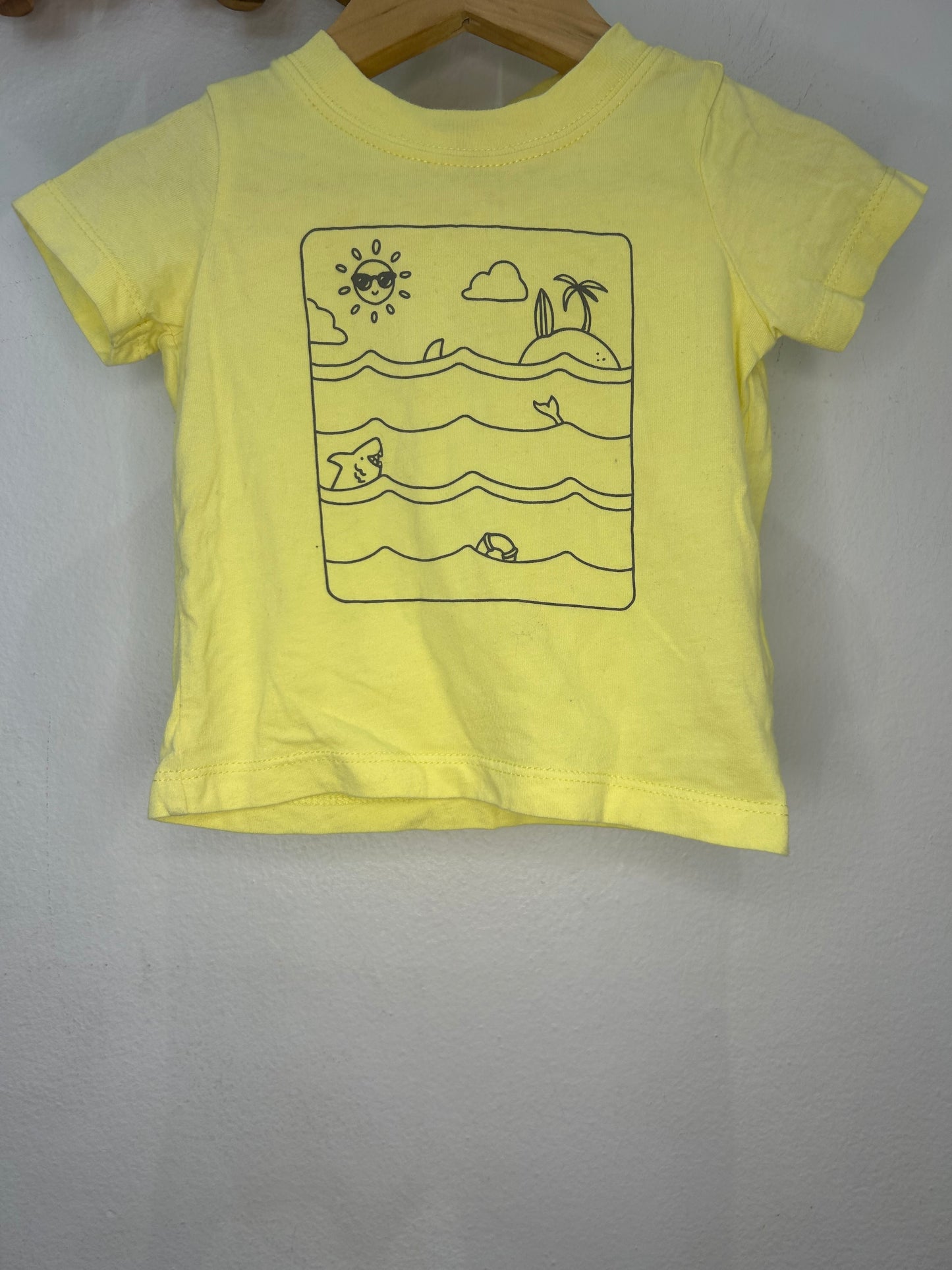 Beach yellow tee 6m