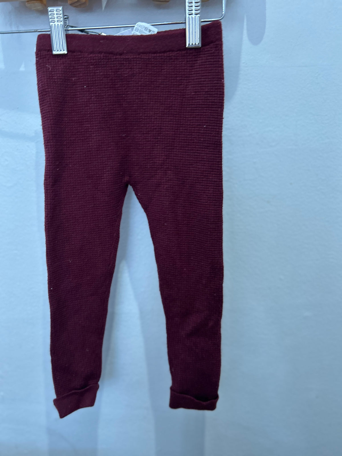Maroon waffle pants 18-24m