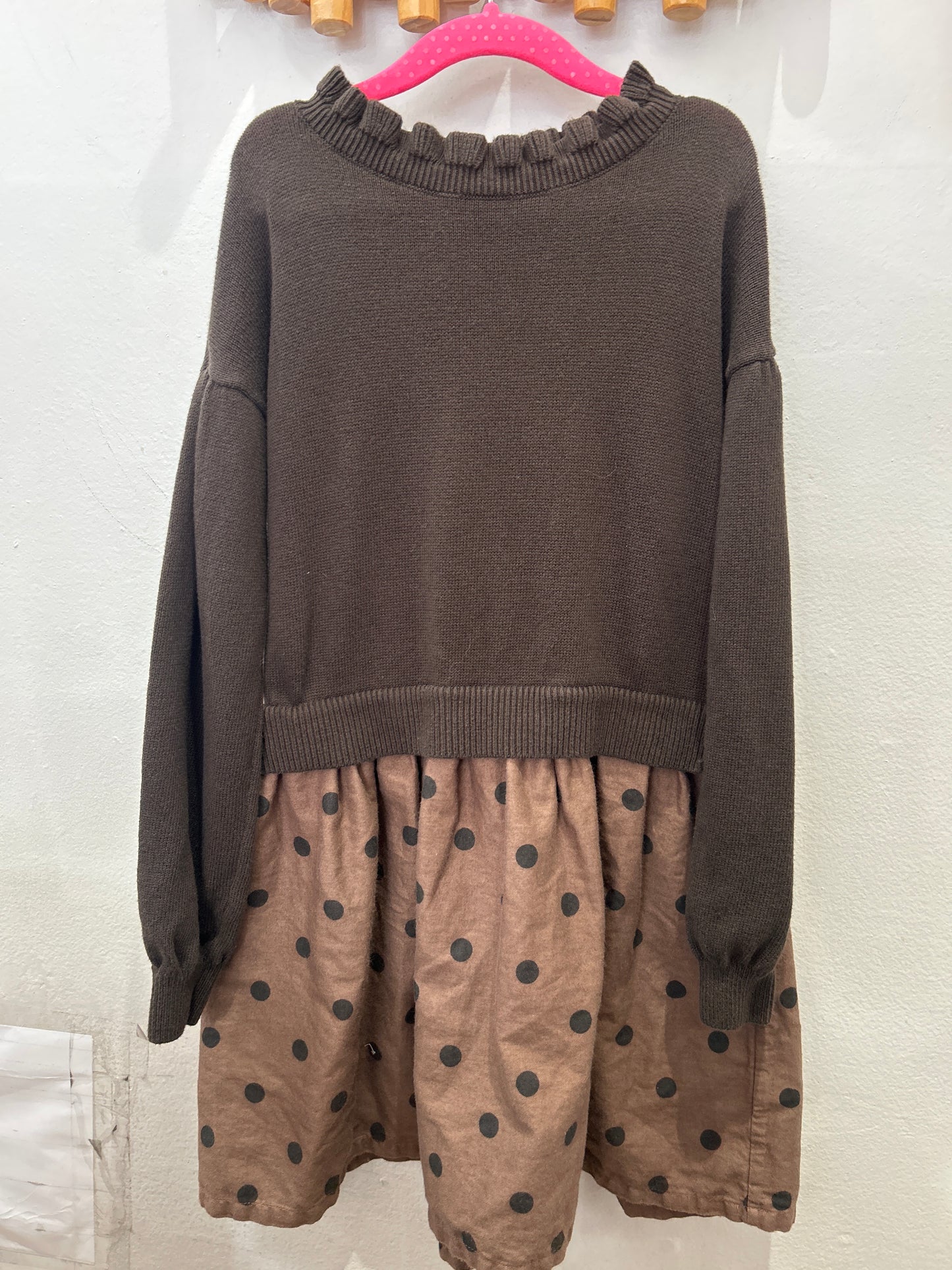 Dress dark brown sweater 8-9y