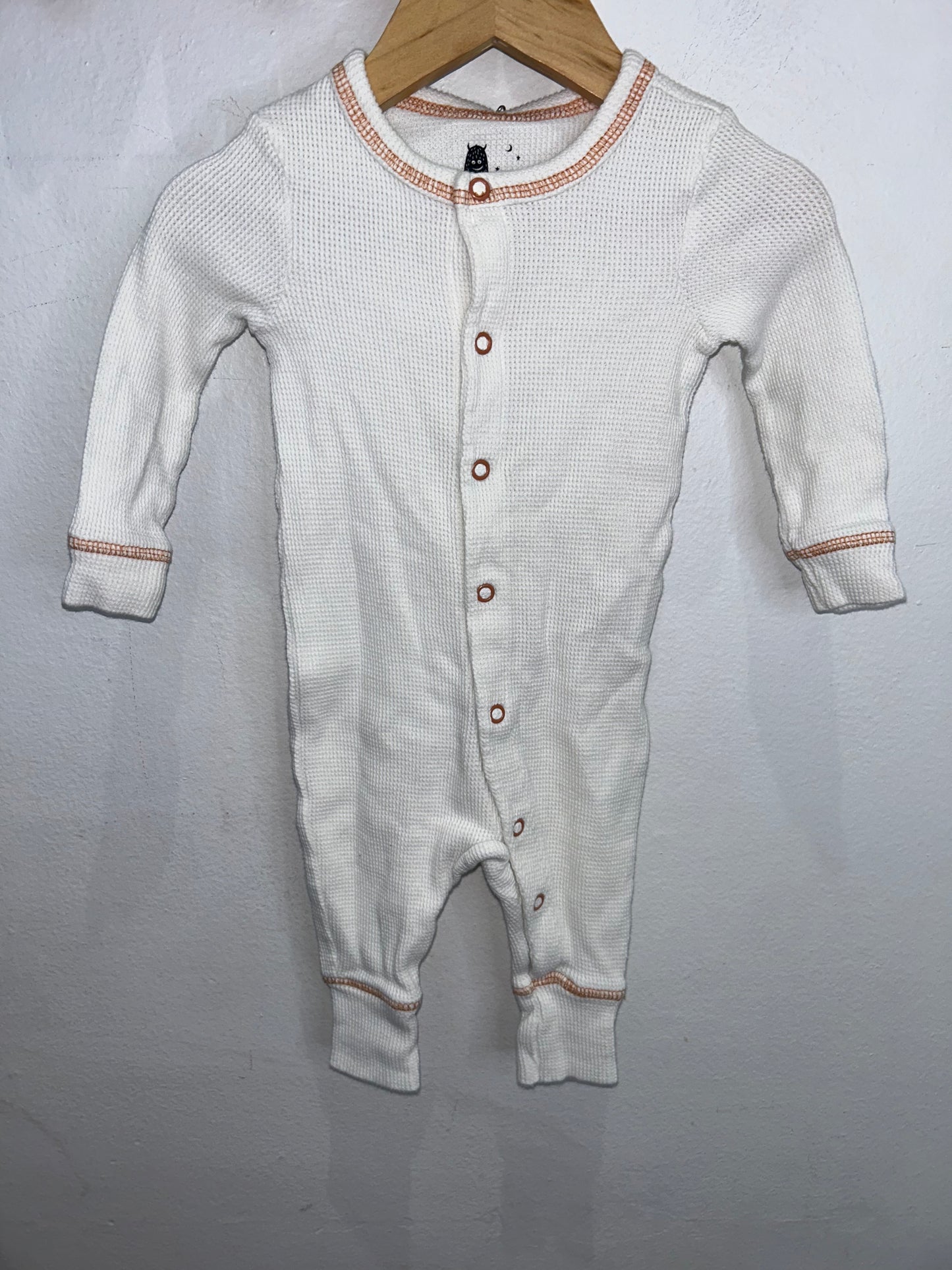 Waffle snap button sleepr 6-9m