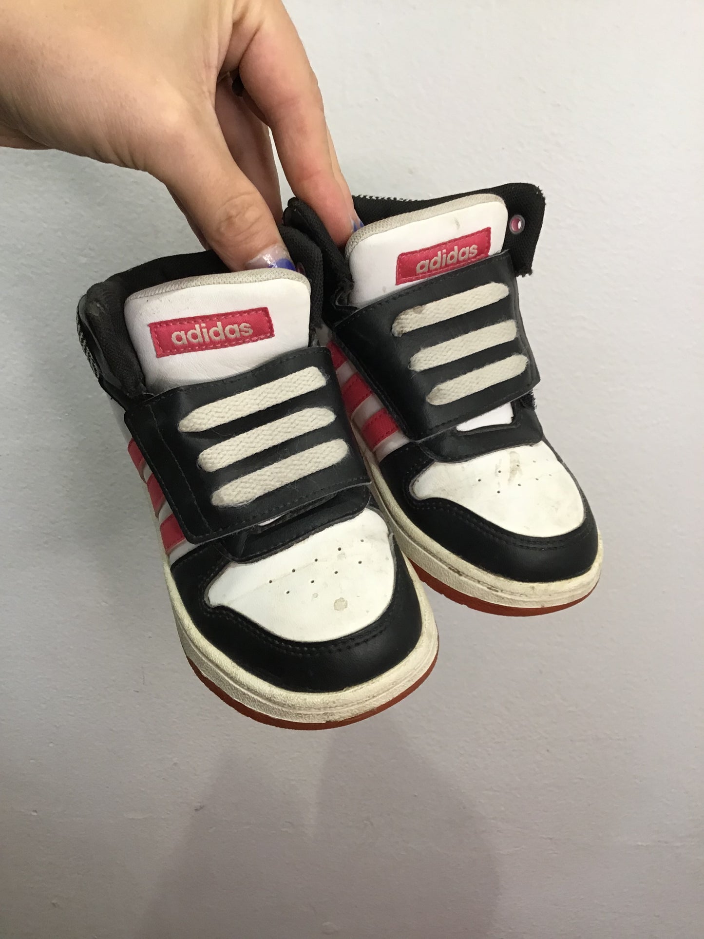 C9 Adidas pink stripe hightops