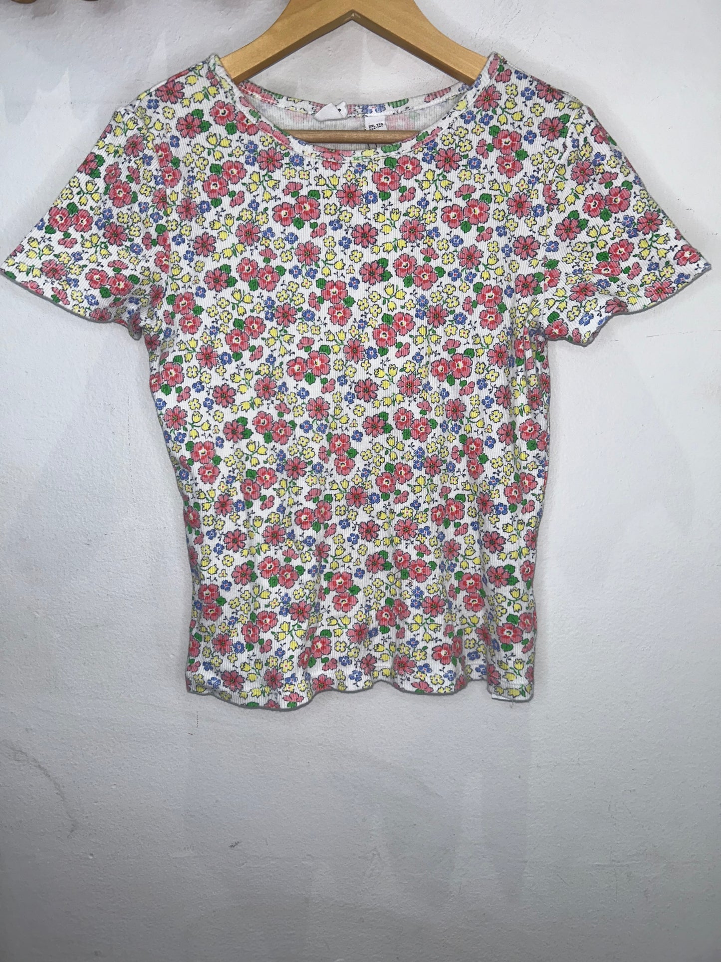 Ribbed floral tee 14-16y