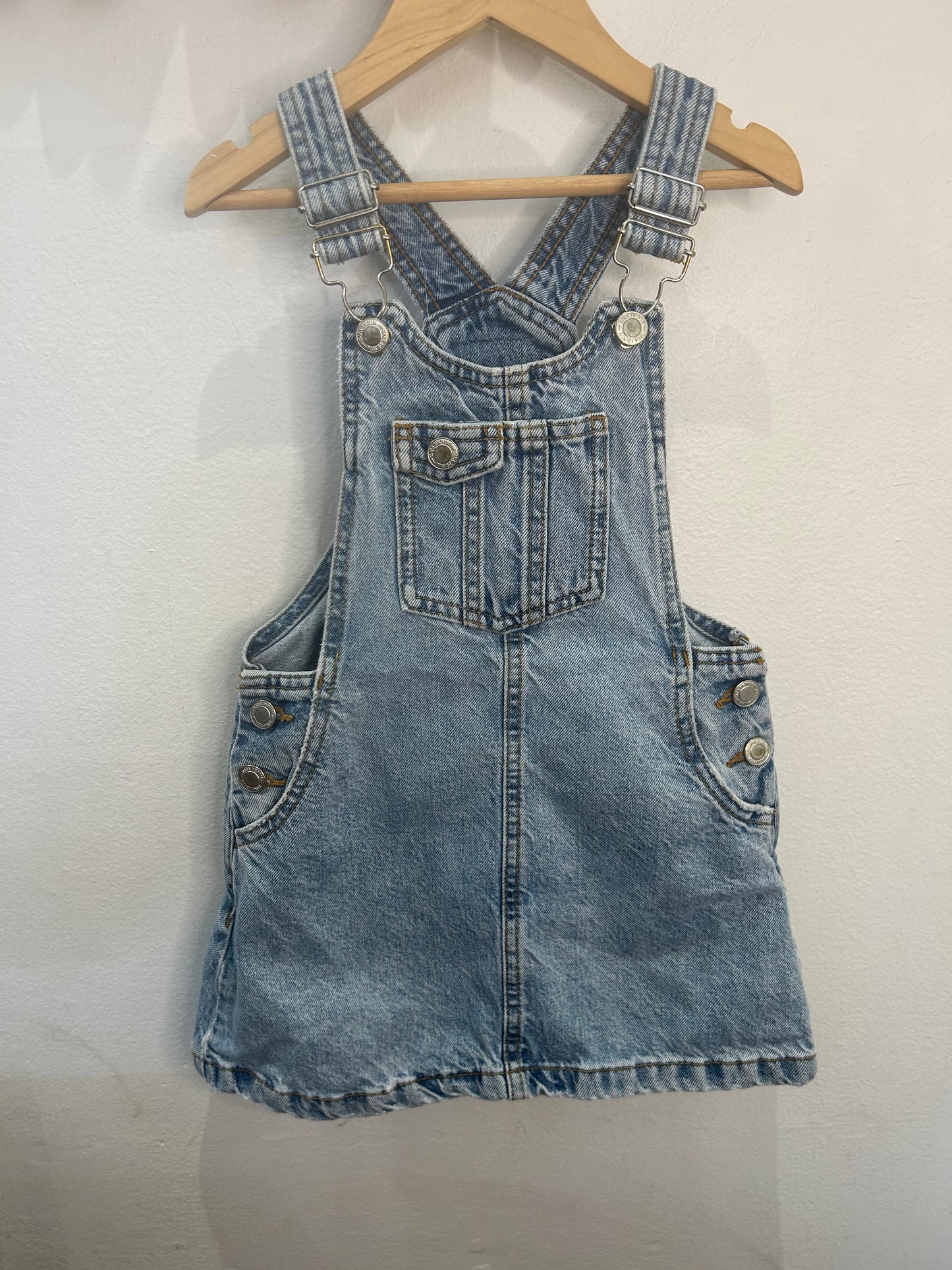 Denim skirt overalls 6y