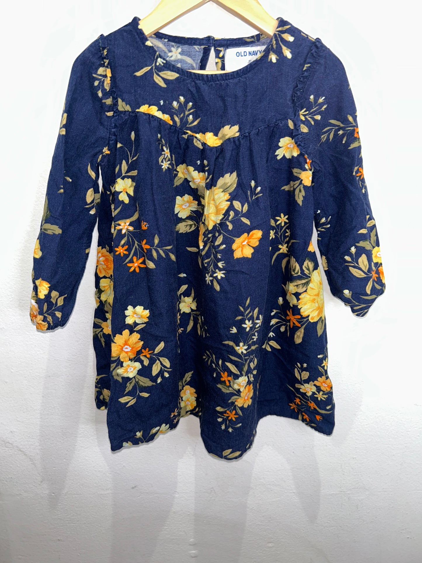 Navy floral dress 4y