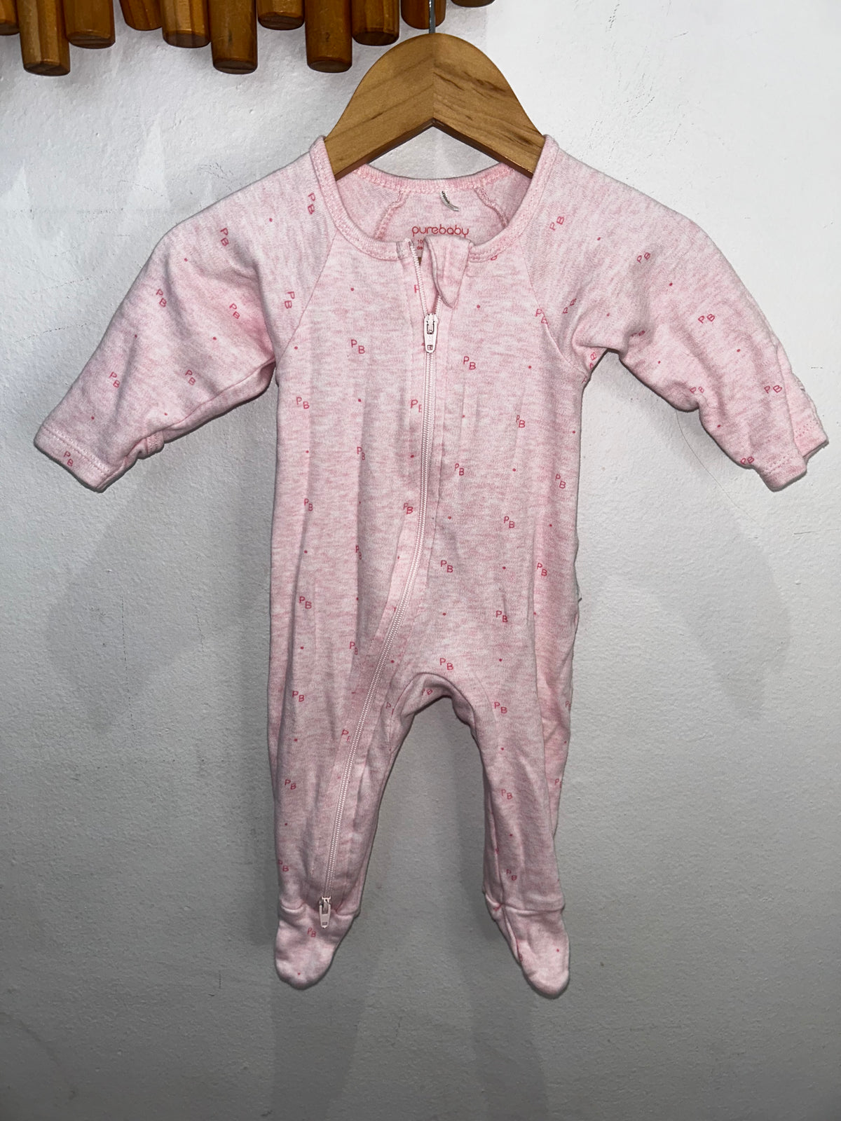 Pink pure baby sleeper 0-3m