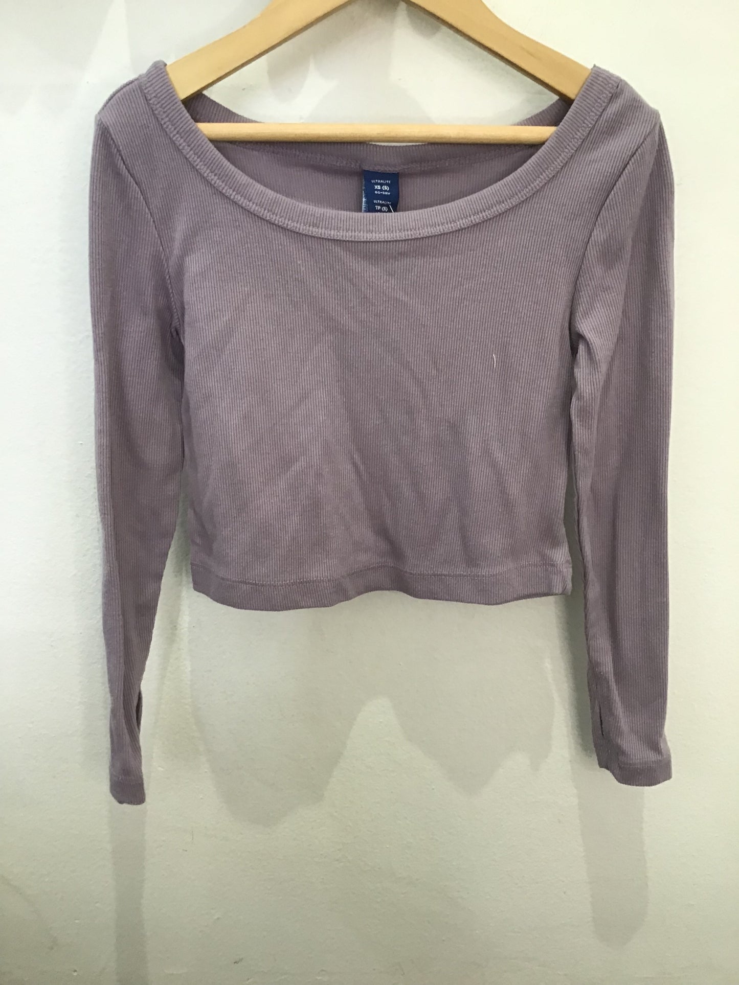 Go dry purple crop longsleeve 5y
