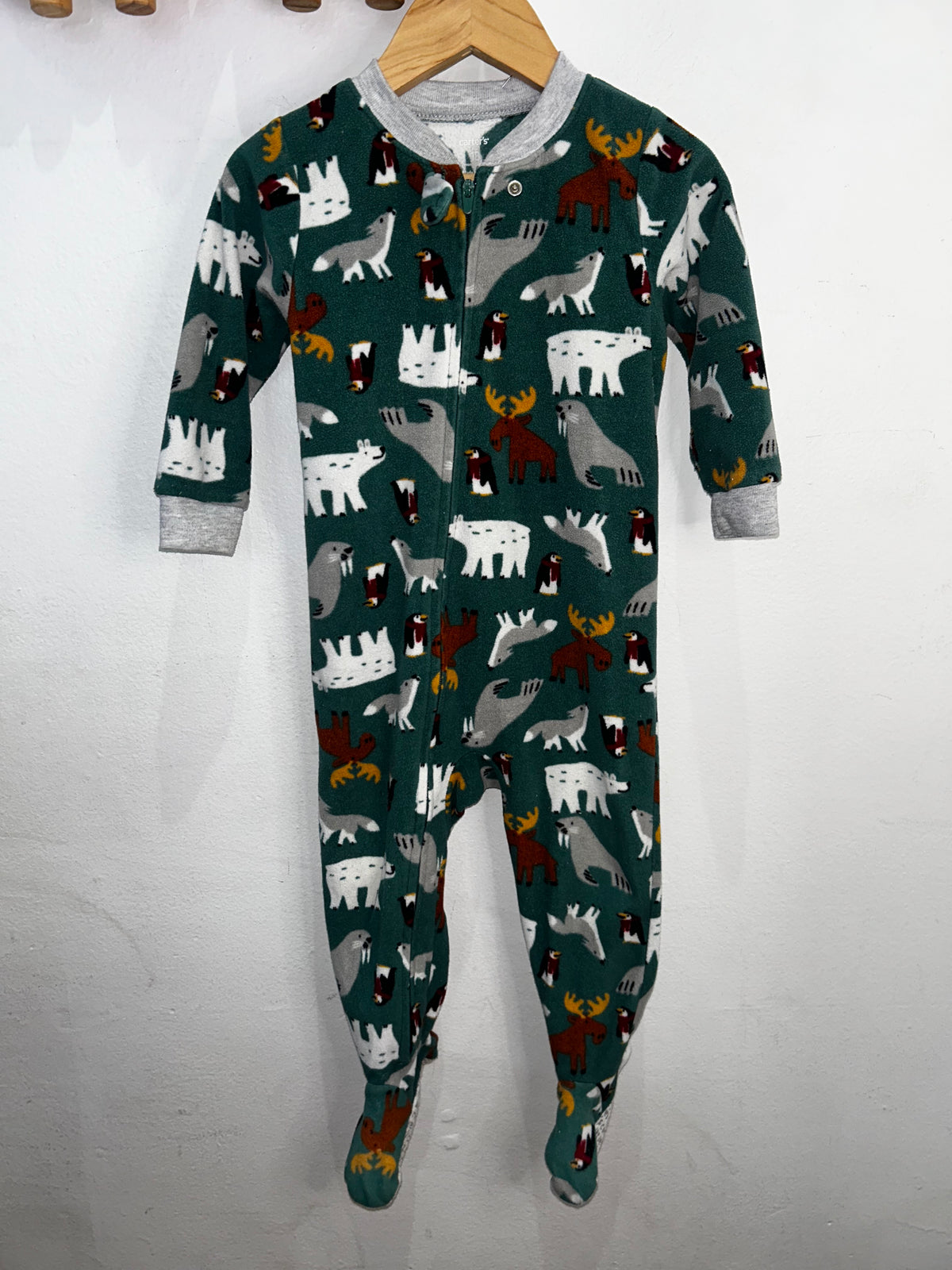 Fleece animals sleeper 18m