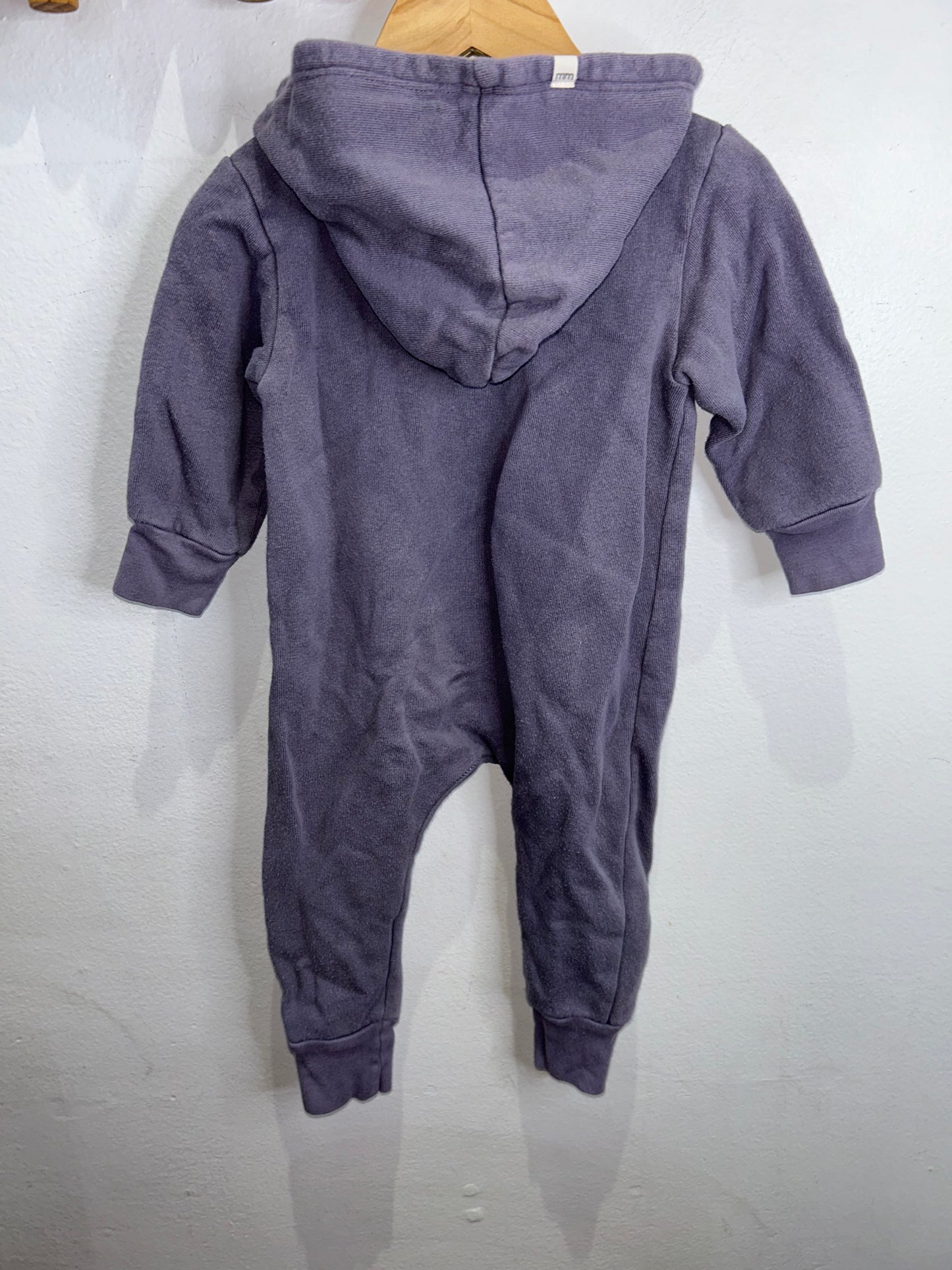 Minimioche biker romper eggplant 6-12m