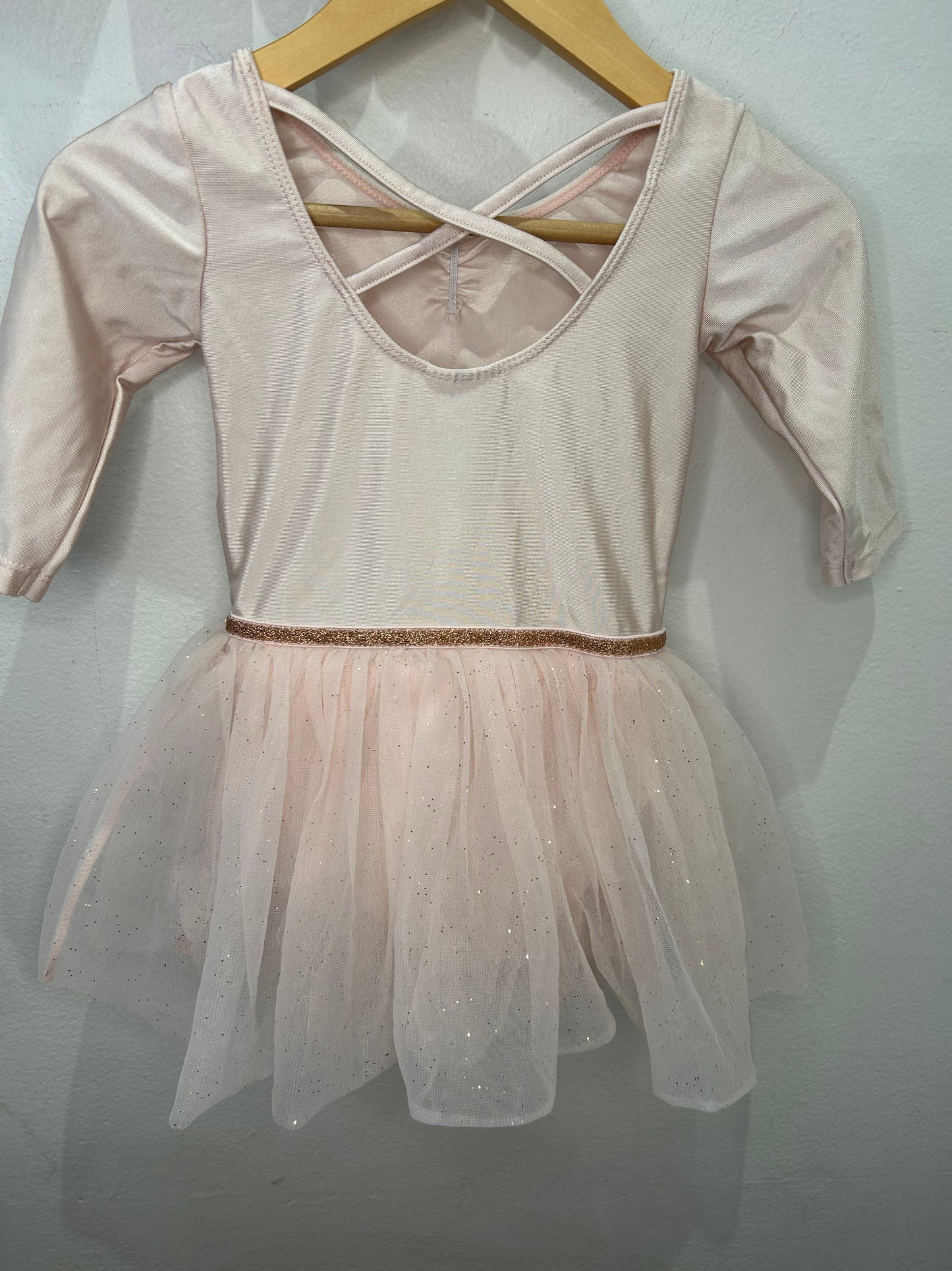 Pink leotard tulle dress 3-4y