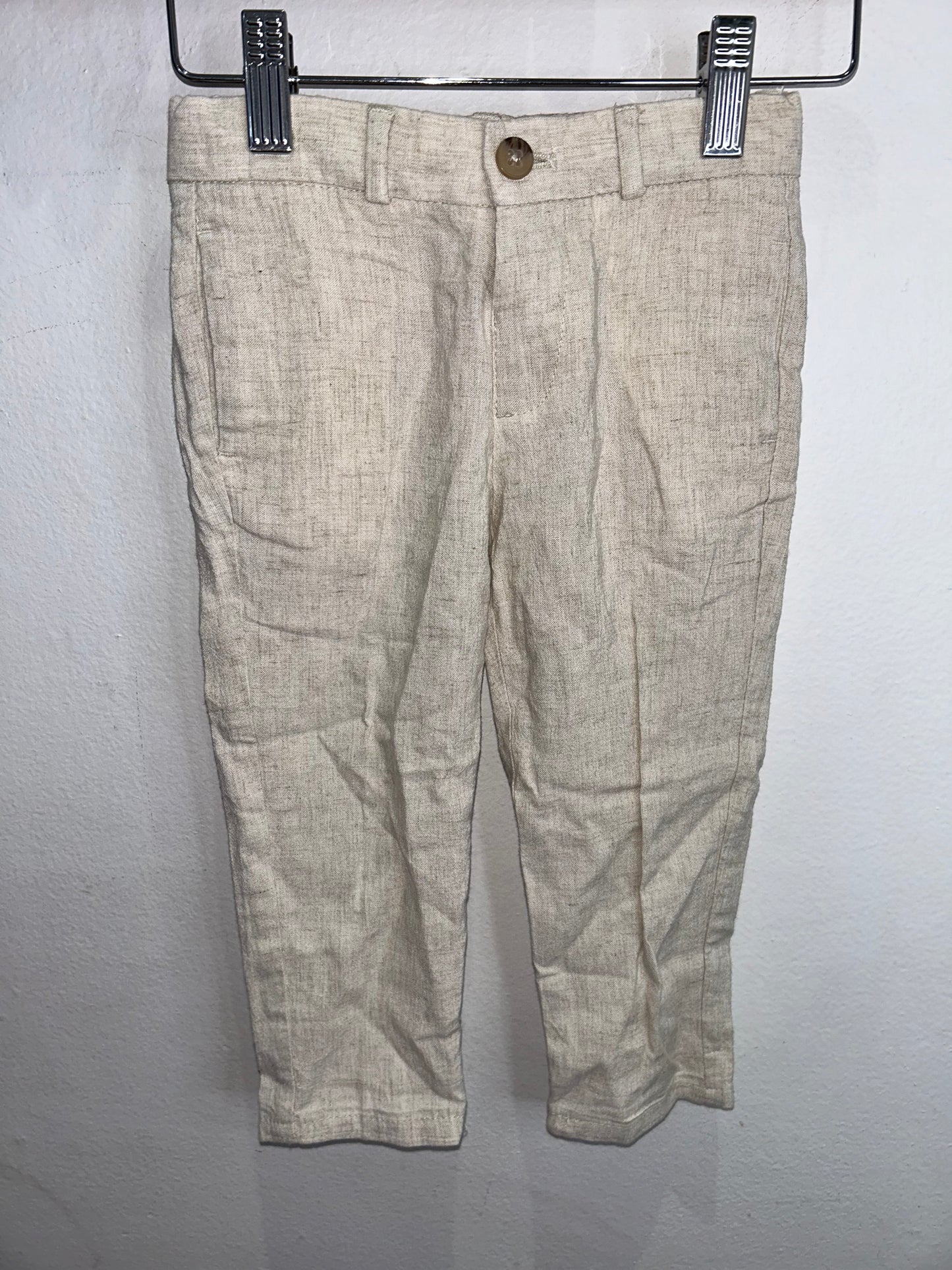 Beige linen suit set 3y