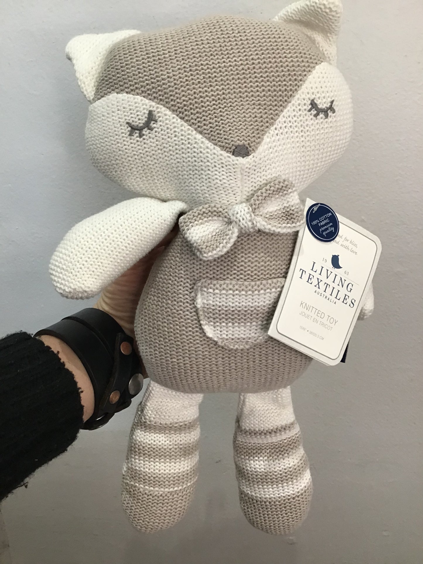 Knitted rattle toy - Charley Fox NEW