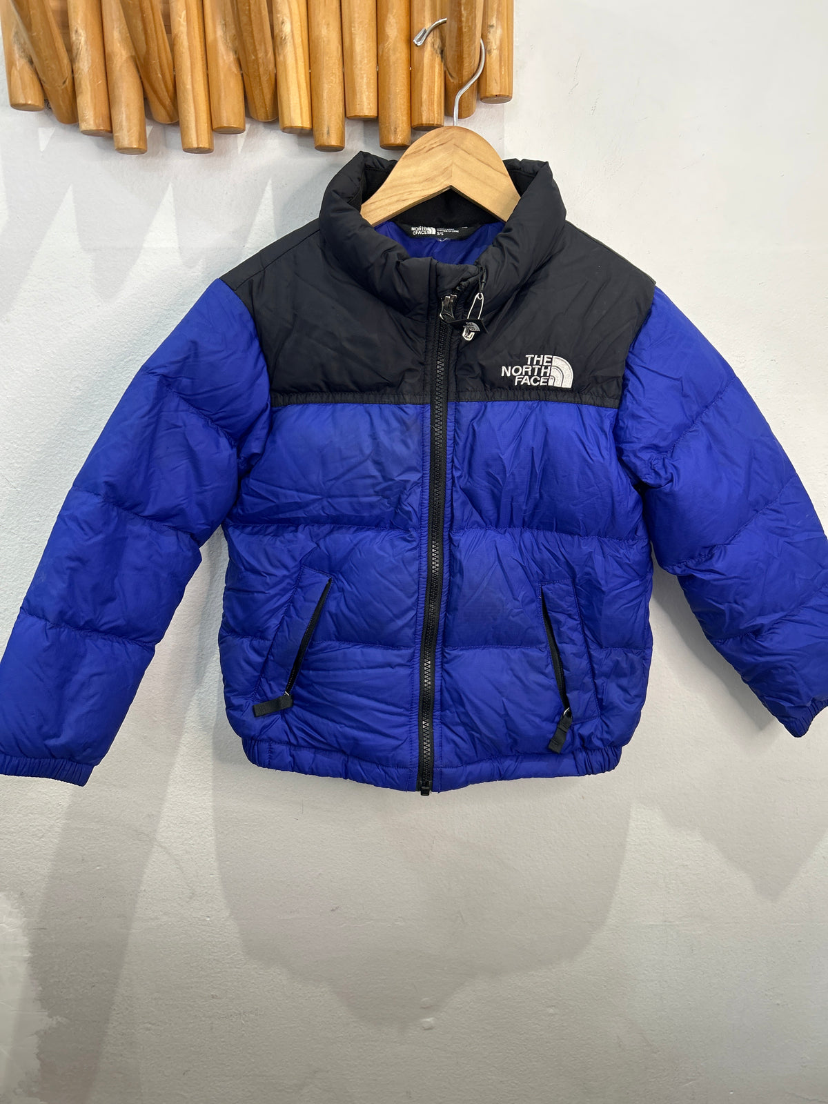 The North Face blue puffer jacket 5y