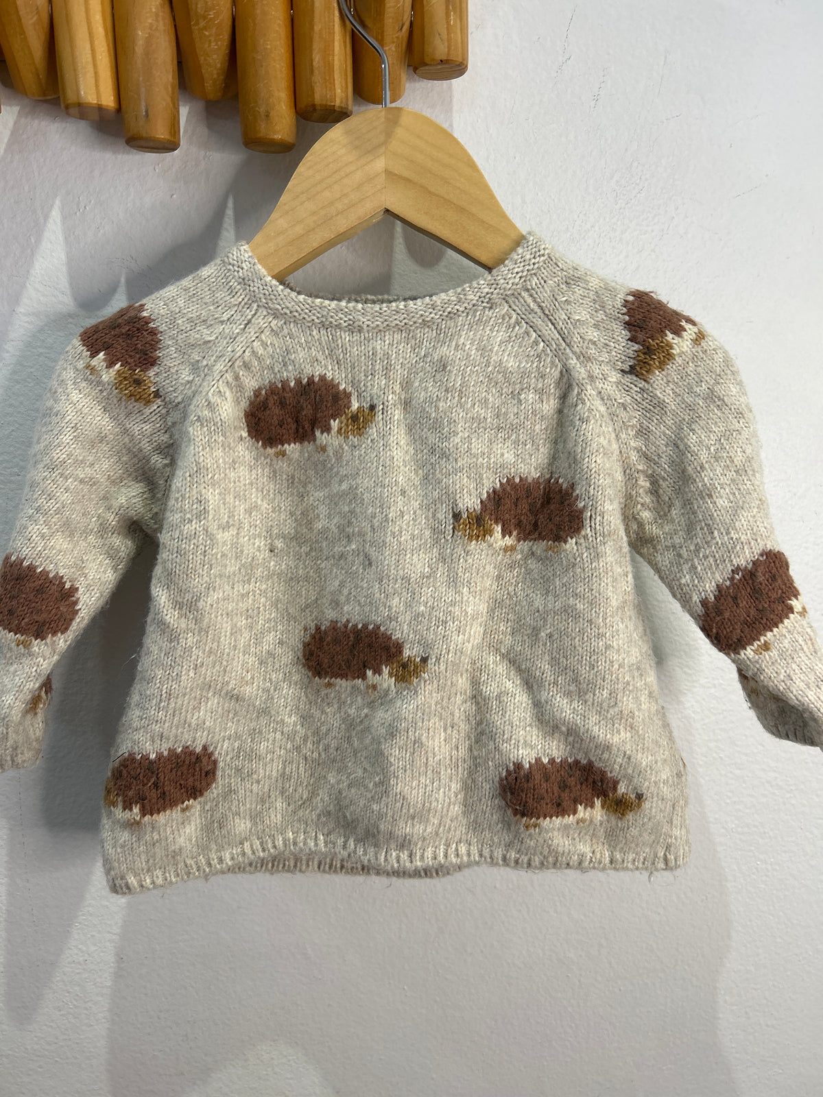 Hedgehog sweater 6-9m
