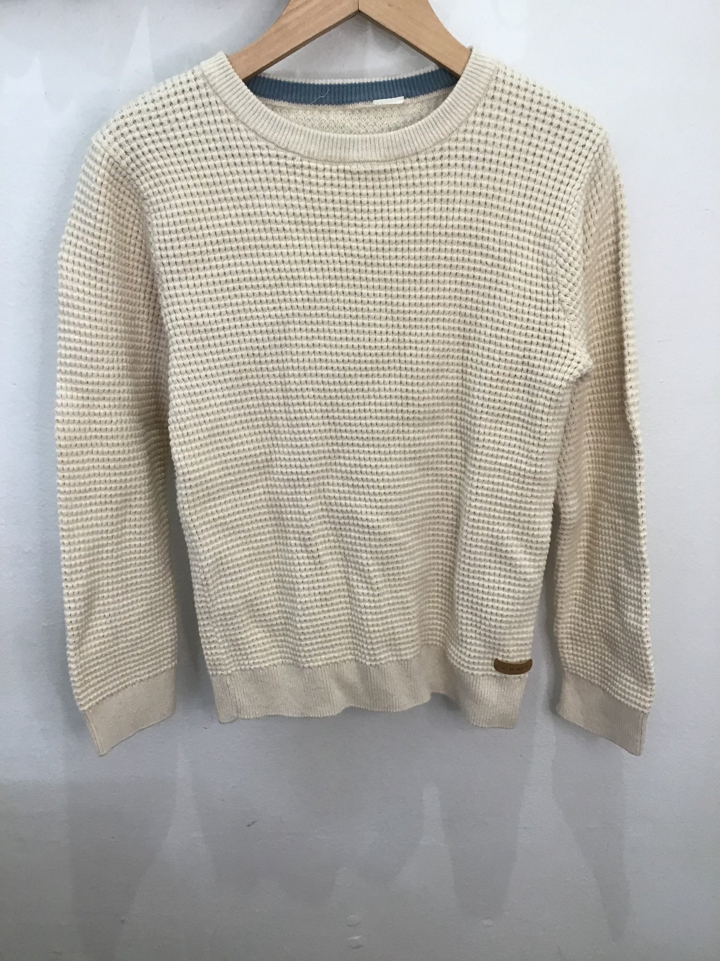 Cream waffle sweater 8y