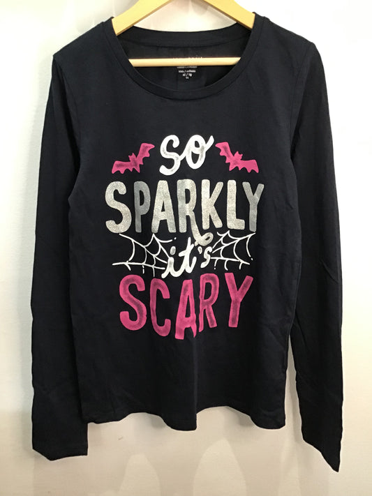 Longsleeve sparkly scary 14y