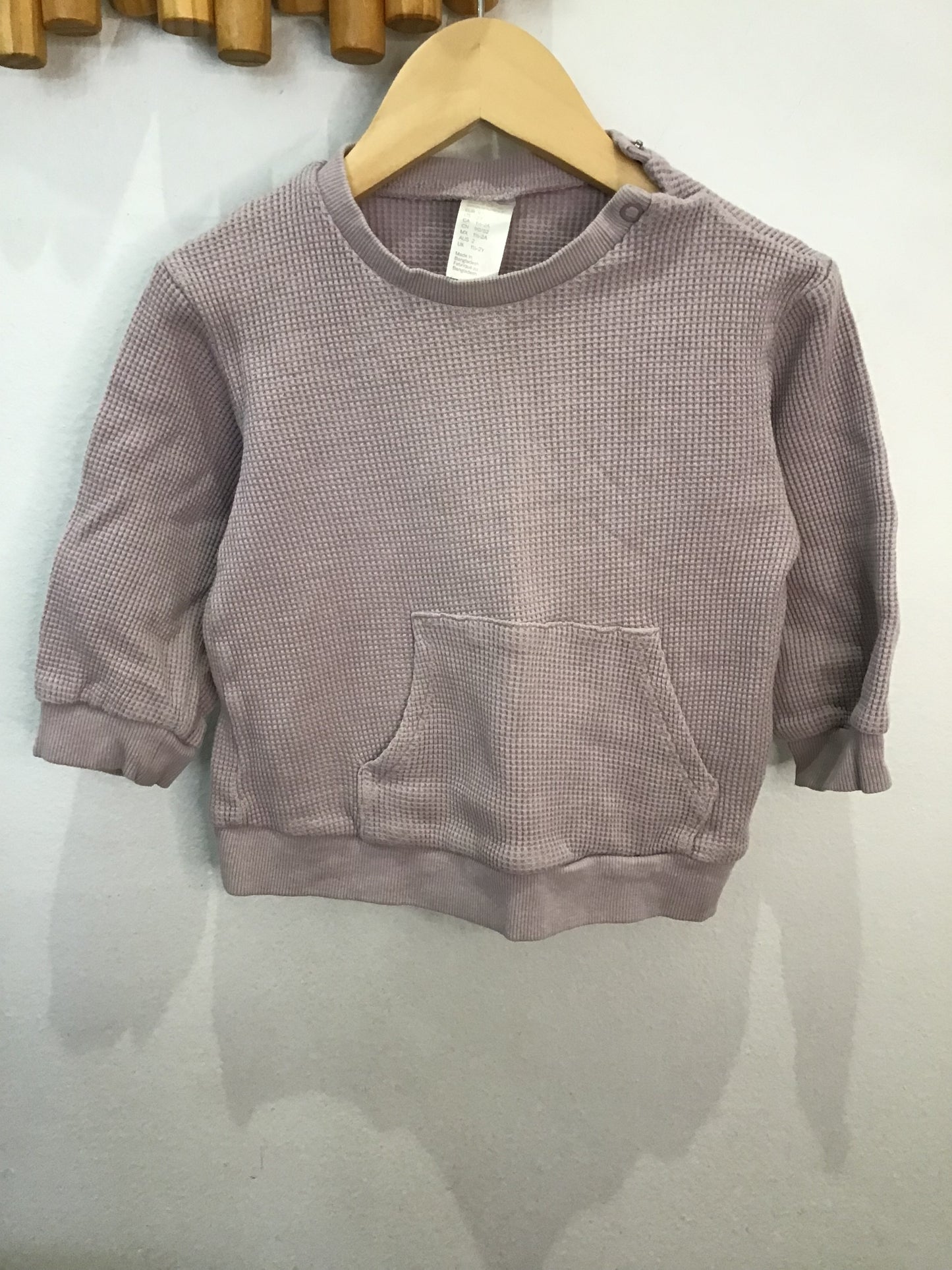 Sweater waffle lavender 18-24