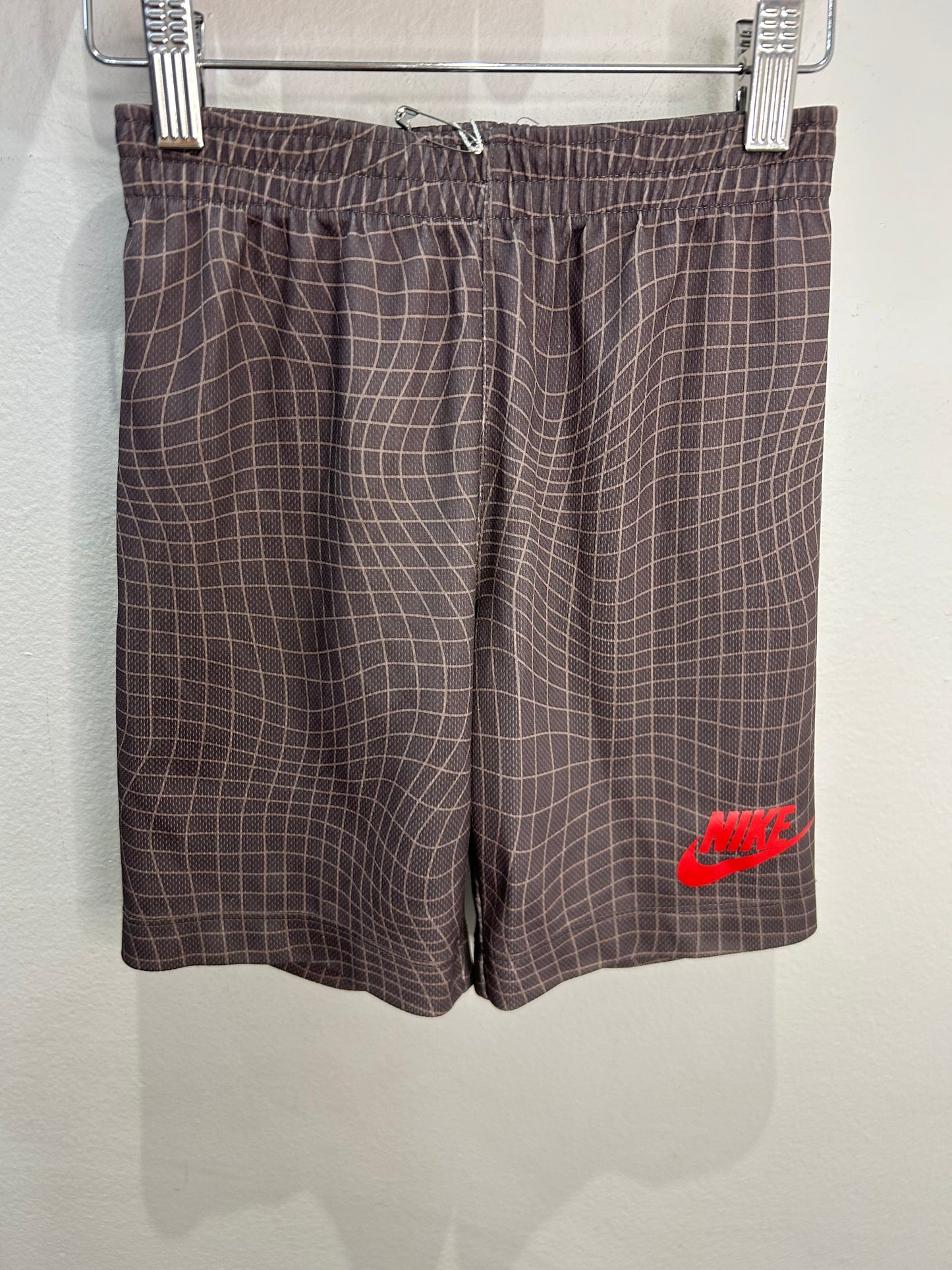 Brown pattern basketball shorts 6y