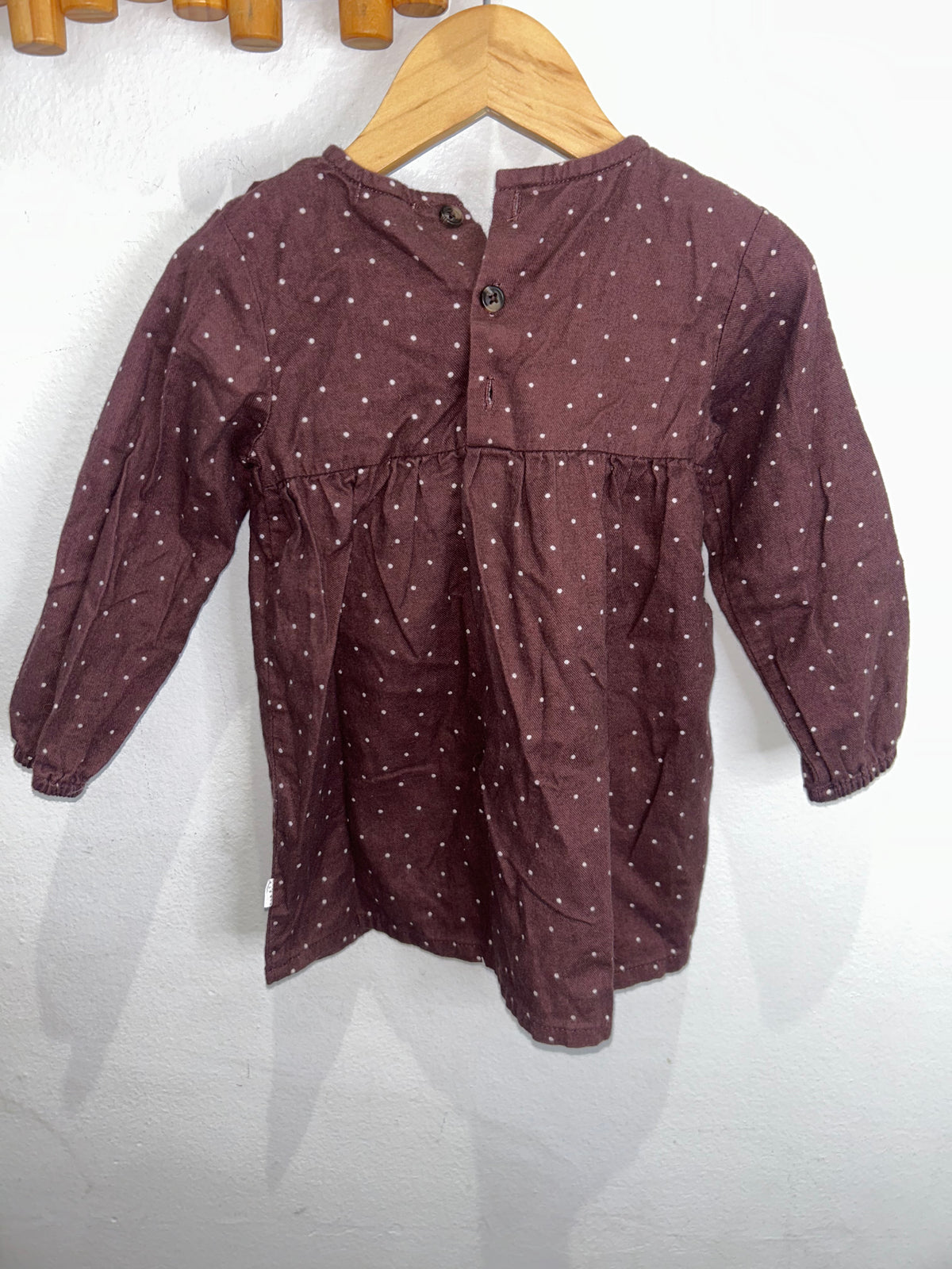 Eggplant dots dress 18m