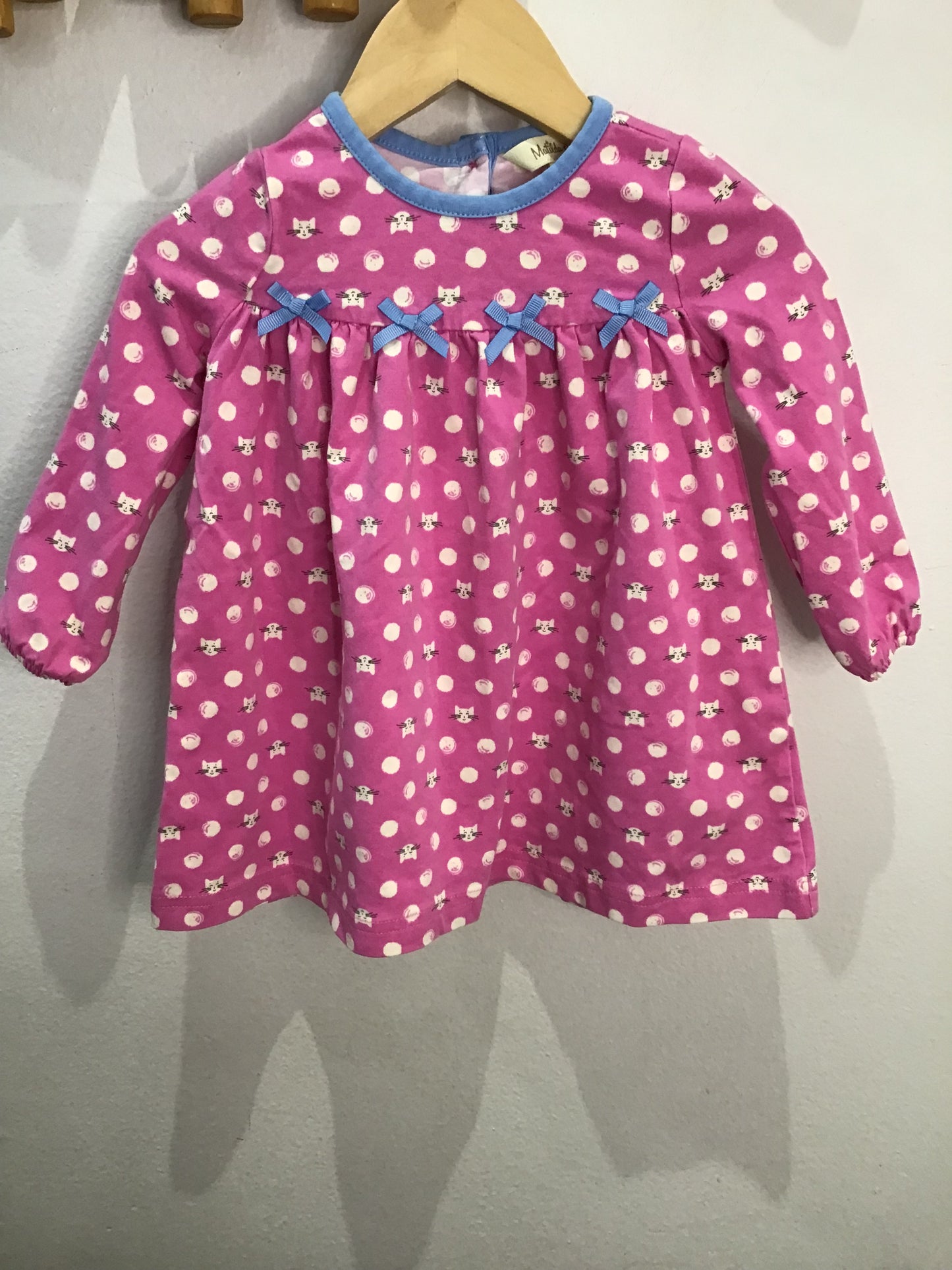 Matilda Jane pink cats dress 6-12m