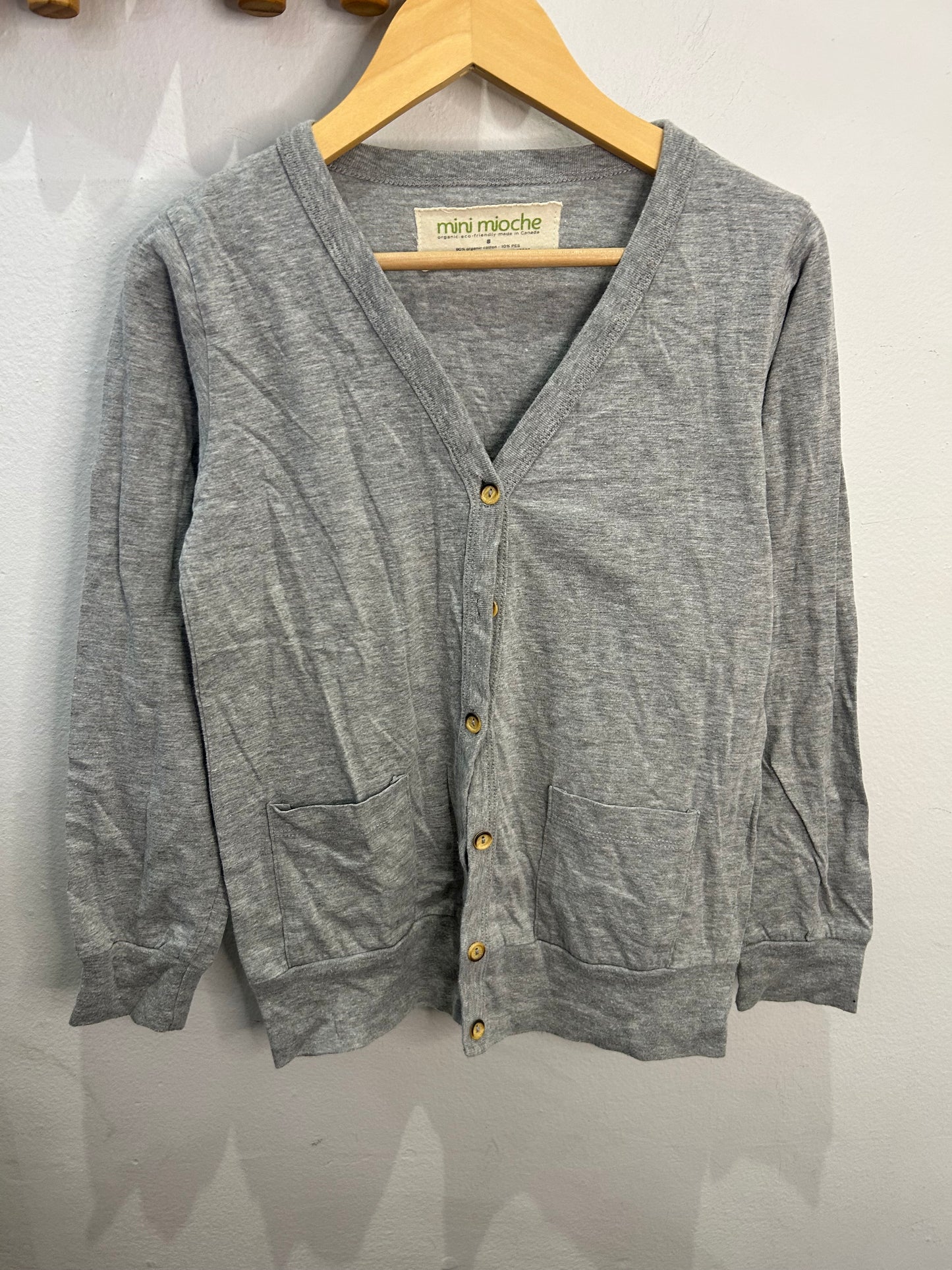 Minimioche grey cardigan 8y