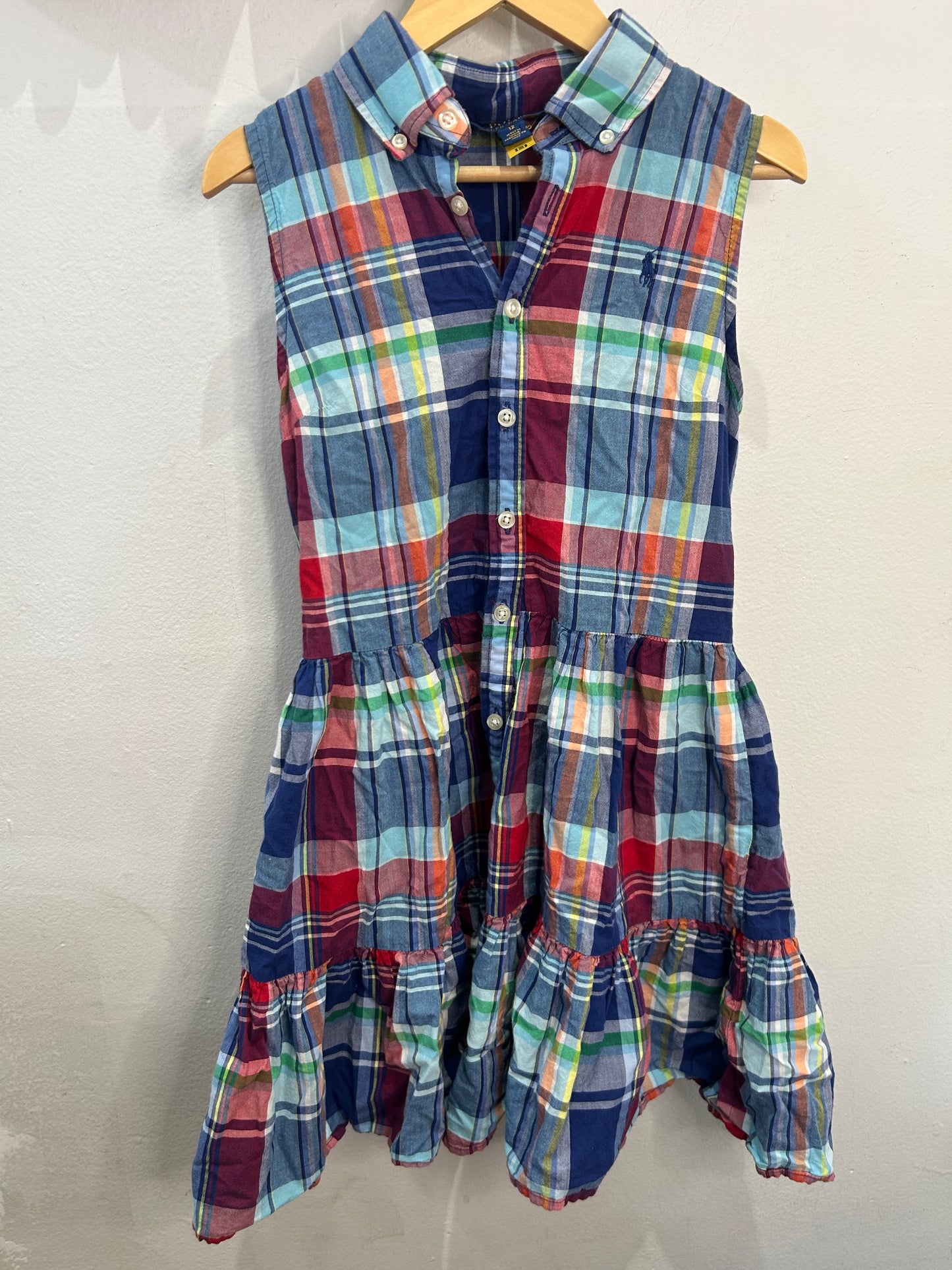 Checkered shirt dress 12y