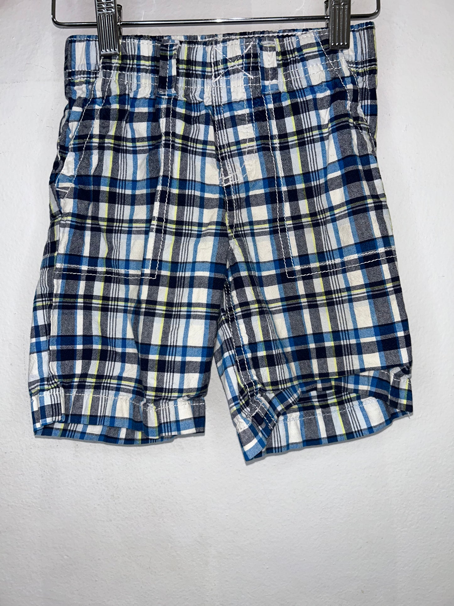 Blue Plaid Shorts 4y