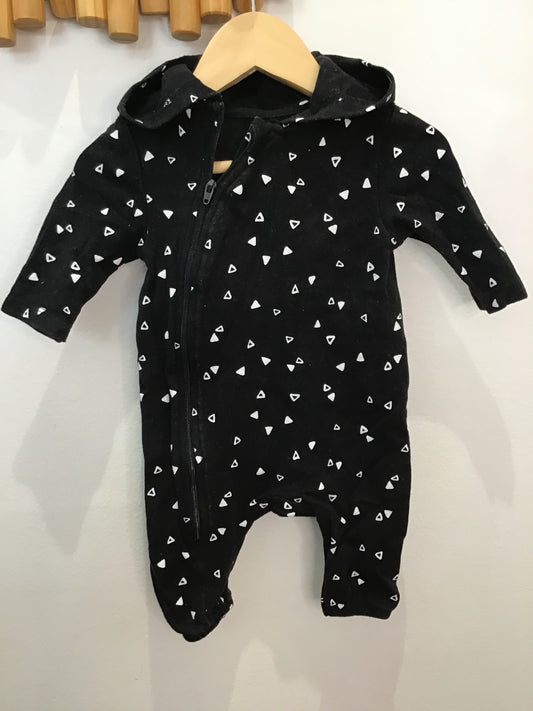Romper black triangles 0-3m