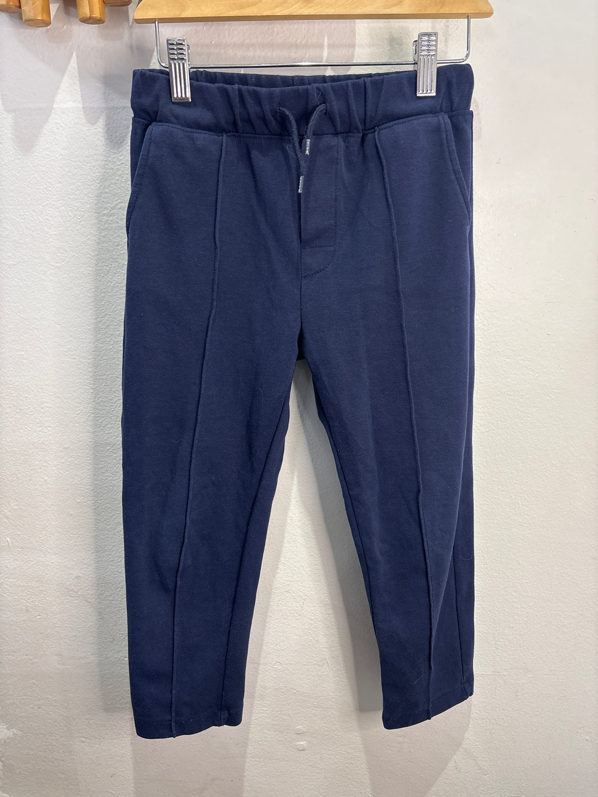 Creased navy joggers 7-8y