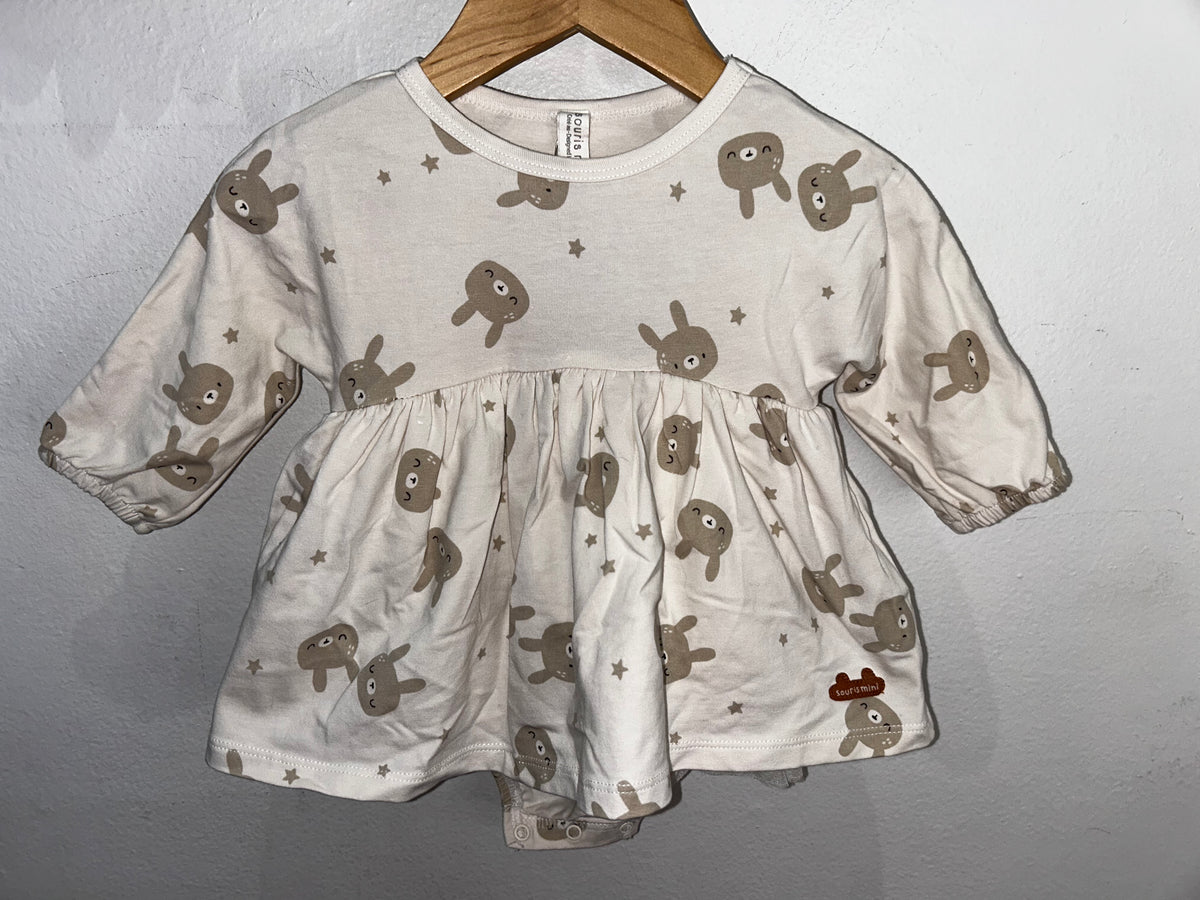 Souris Mini bunnies onesie dress 3-6m