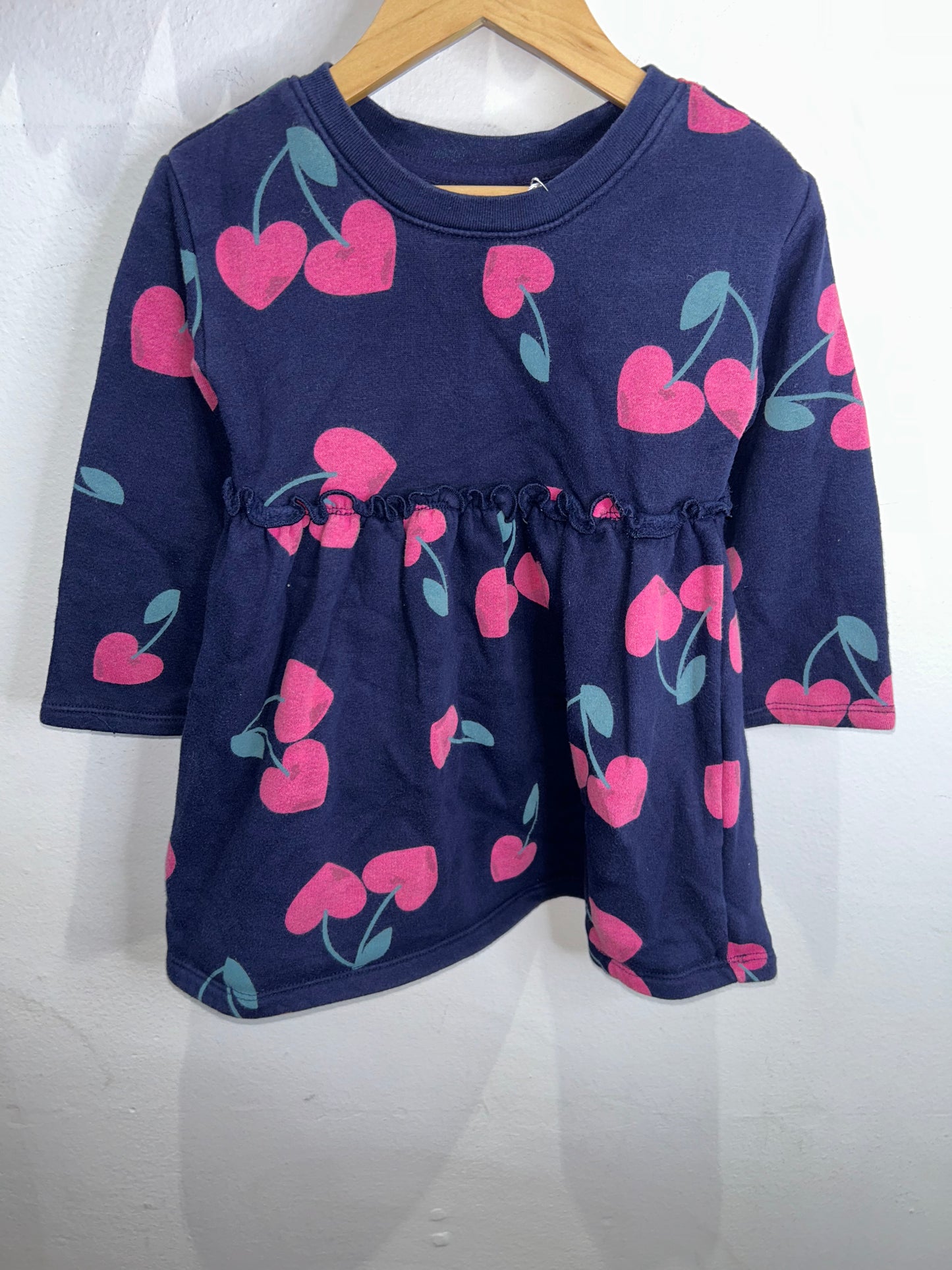 Heart cherries pullover dress 3y