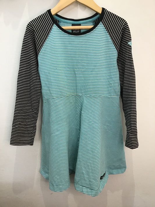 Villervalla blue stripe dress 4-5y