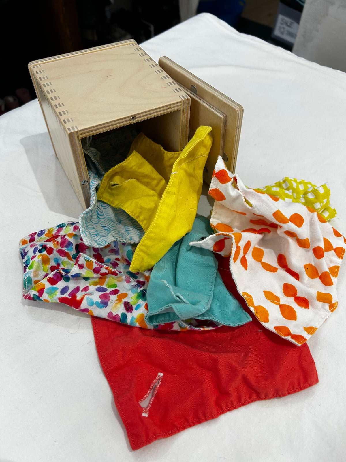 Lovevery box with "tissues"