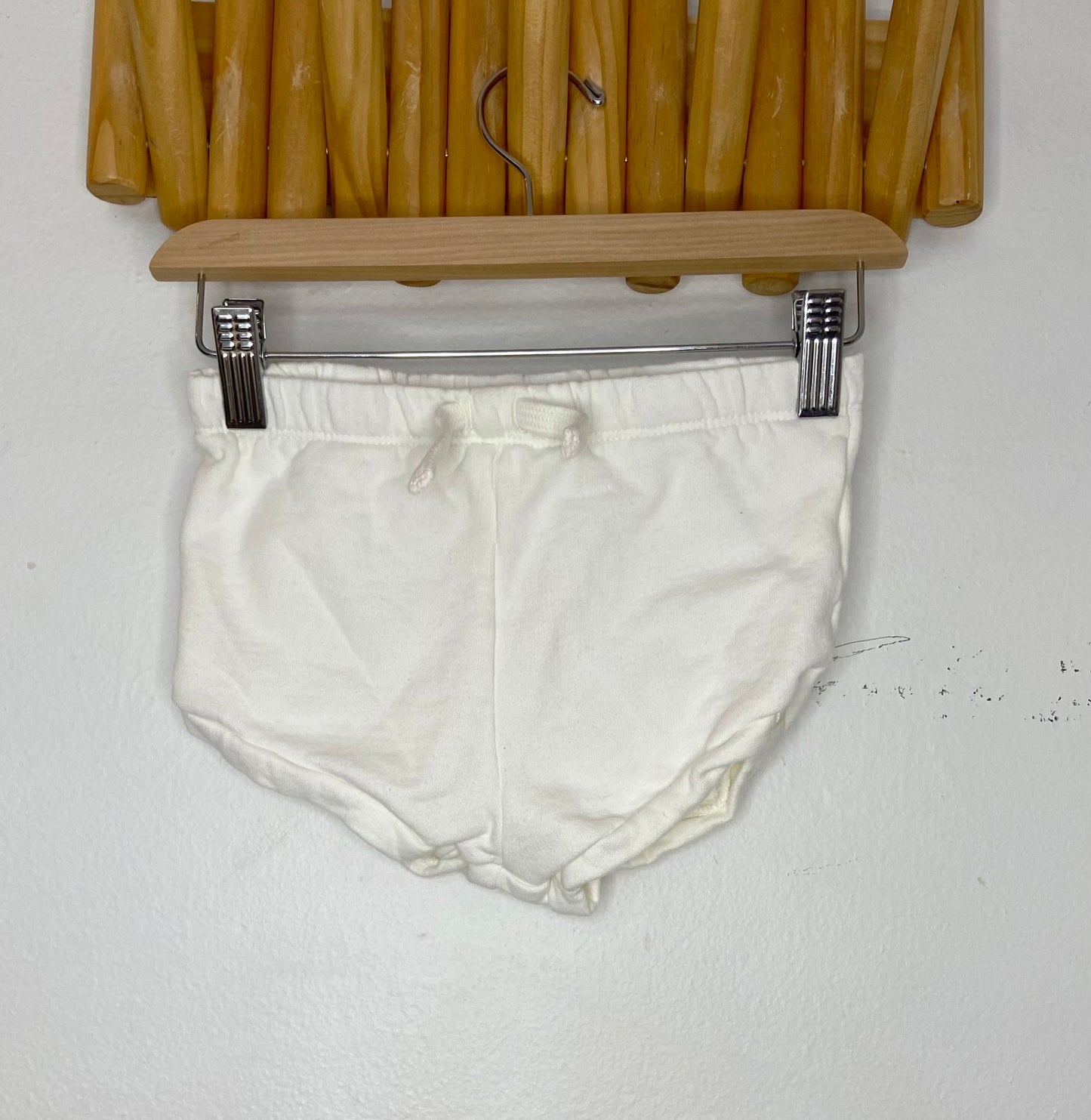White jogger short shorts 18-24m