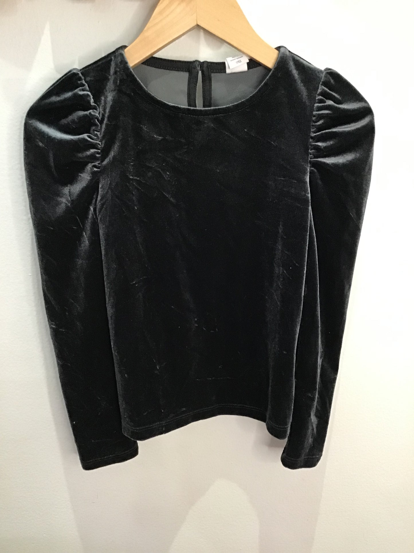 Grey velvet blouse 4y