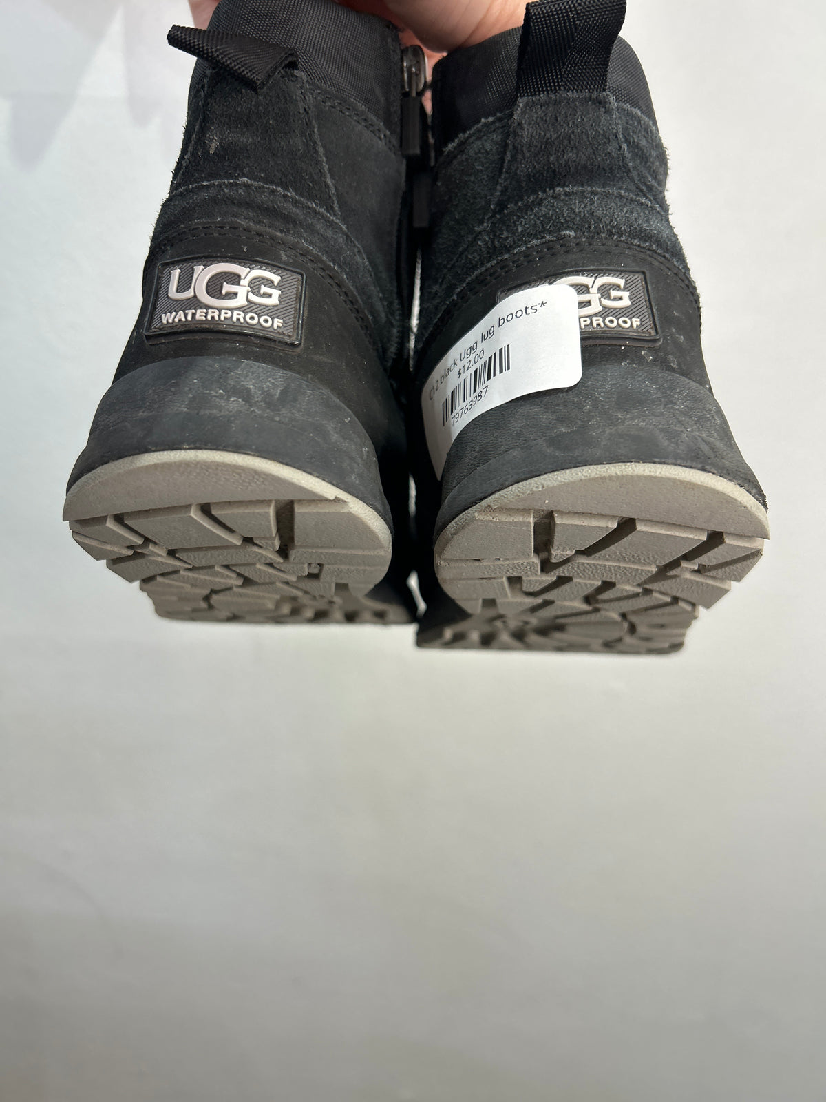 C12 black Ugg lug boots*