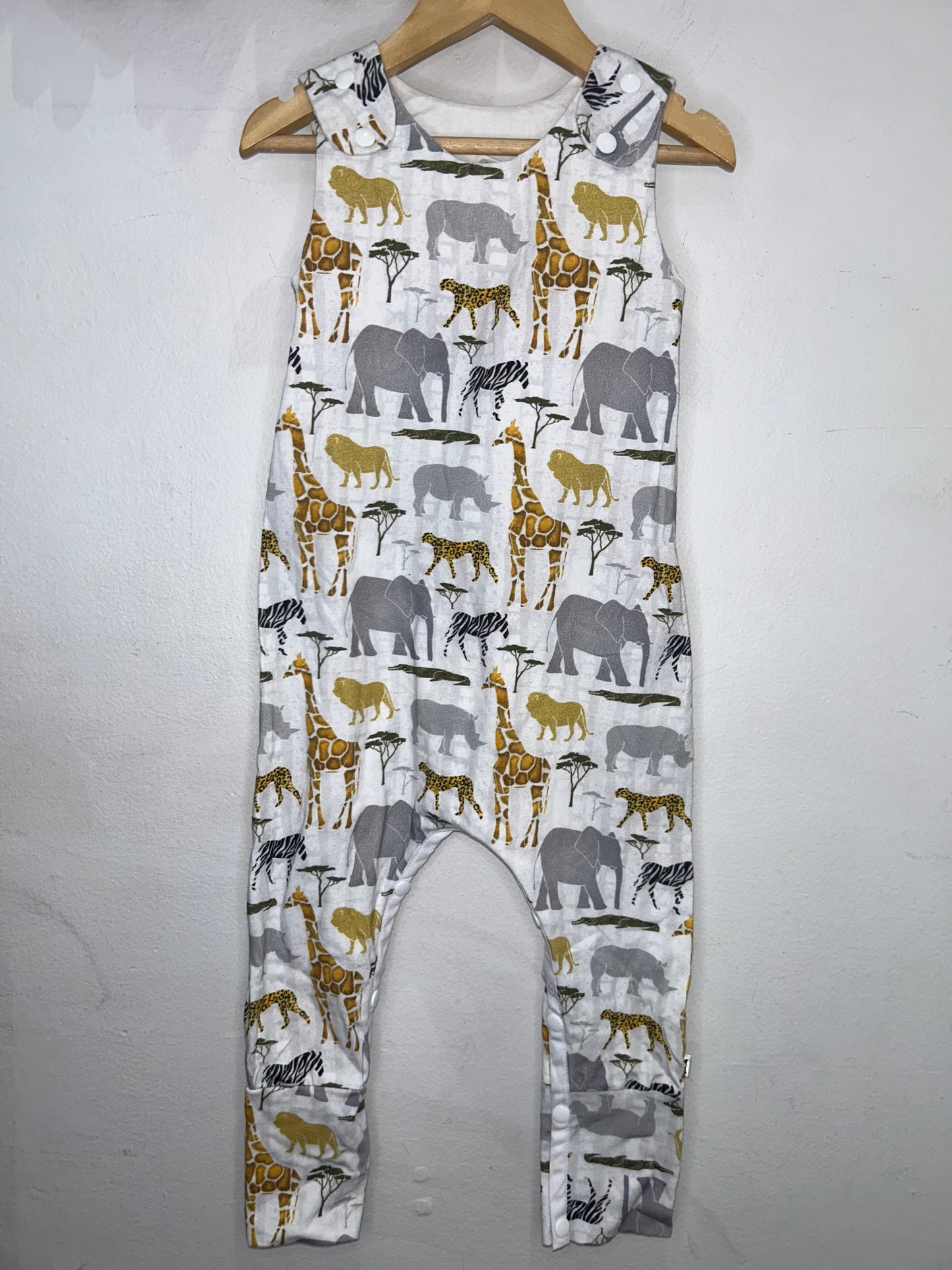 Lil Ones Handmade animals romper 1-3y