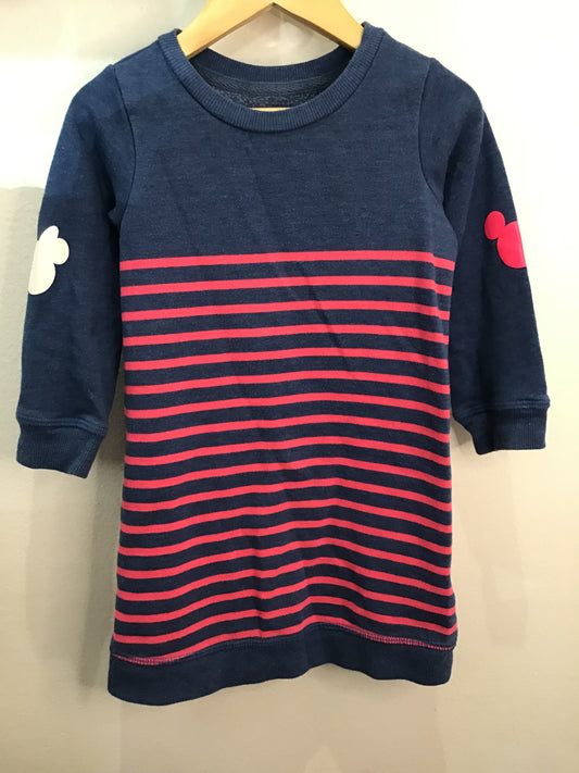 Dress pink stripe pullover 3y*