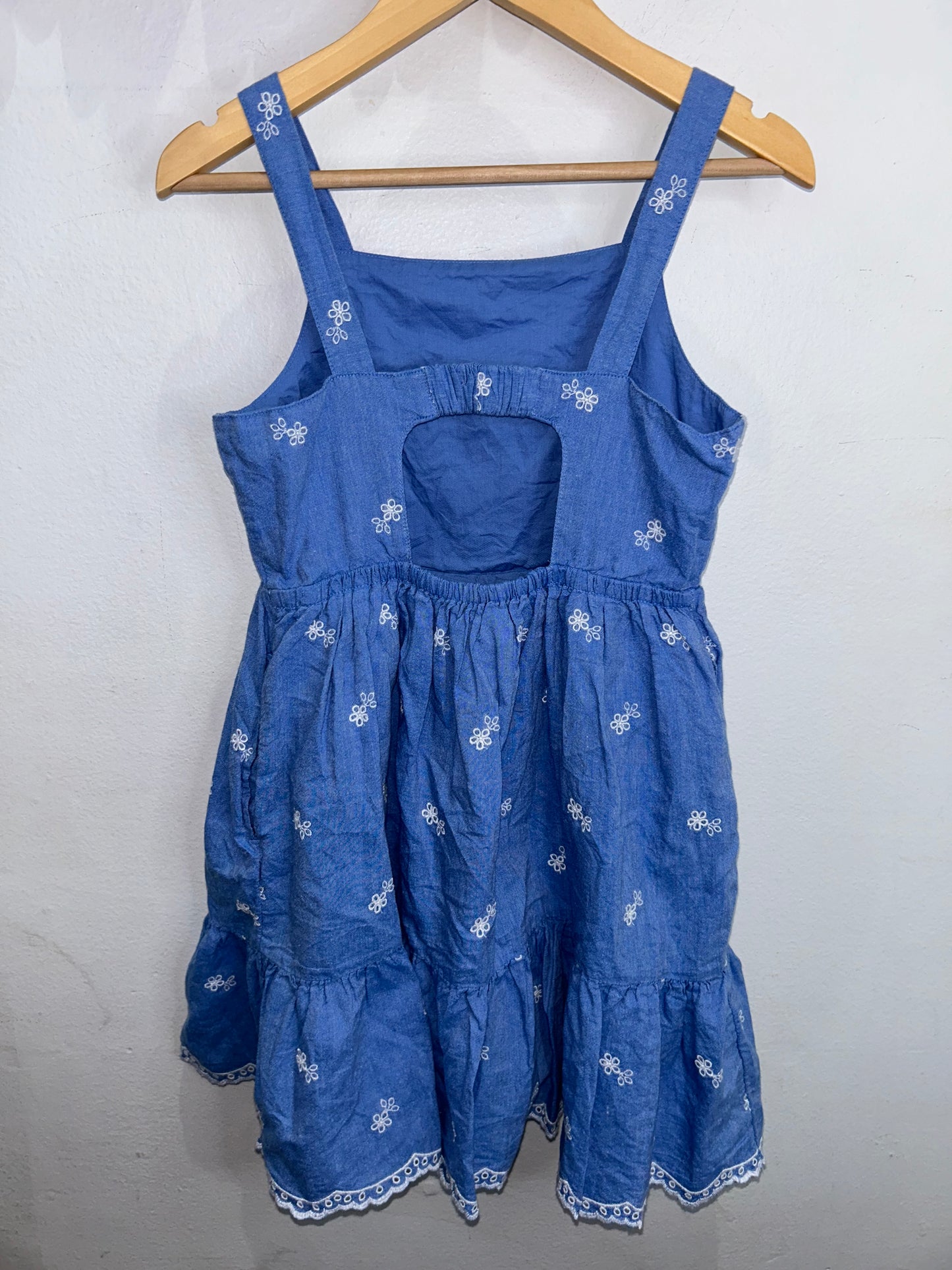 Blue embroidery dress 8y