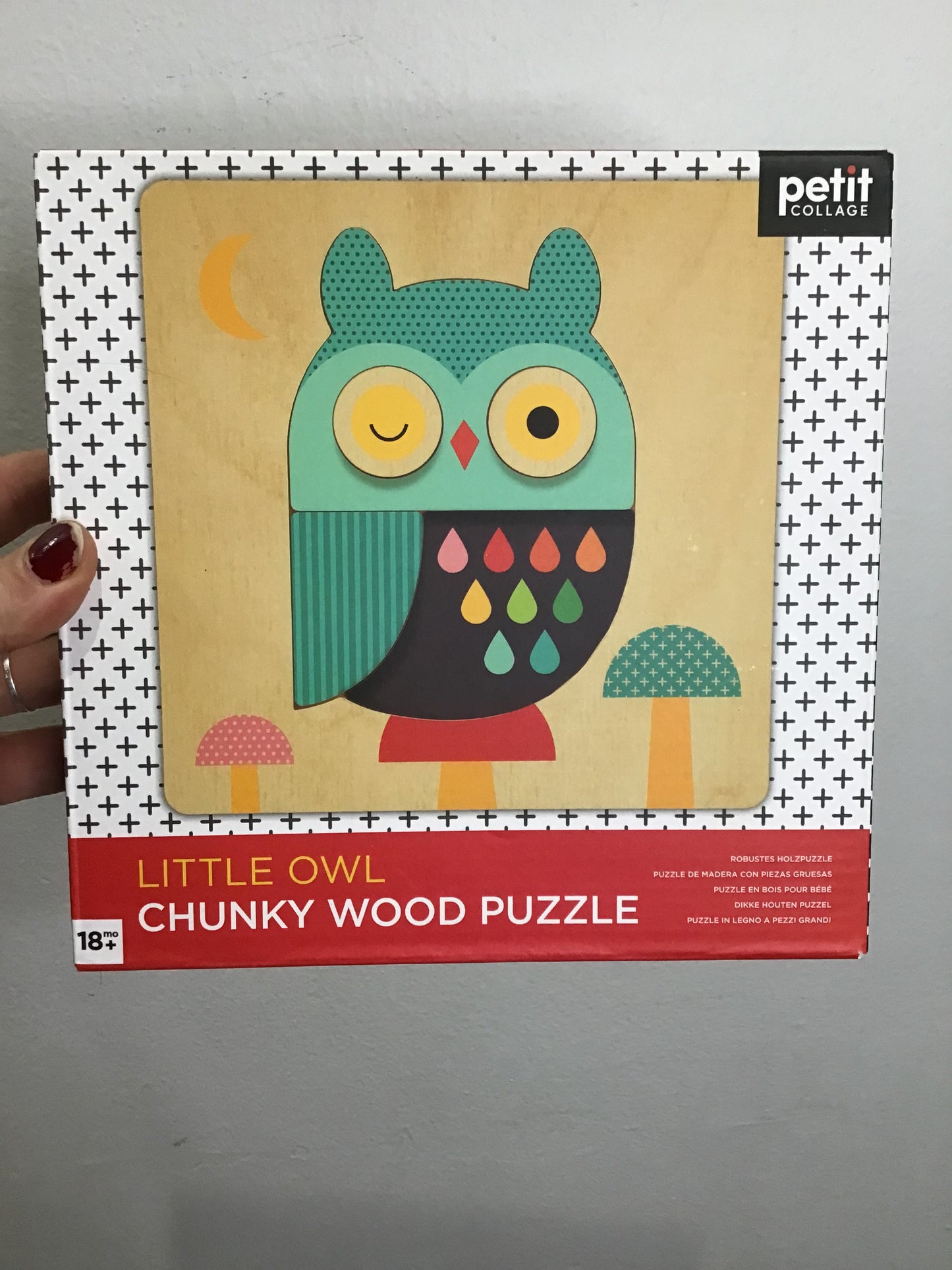 Petit Collage little owl wooden puzzle