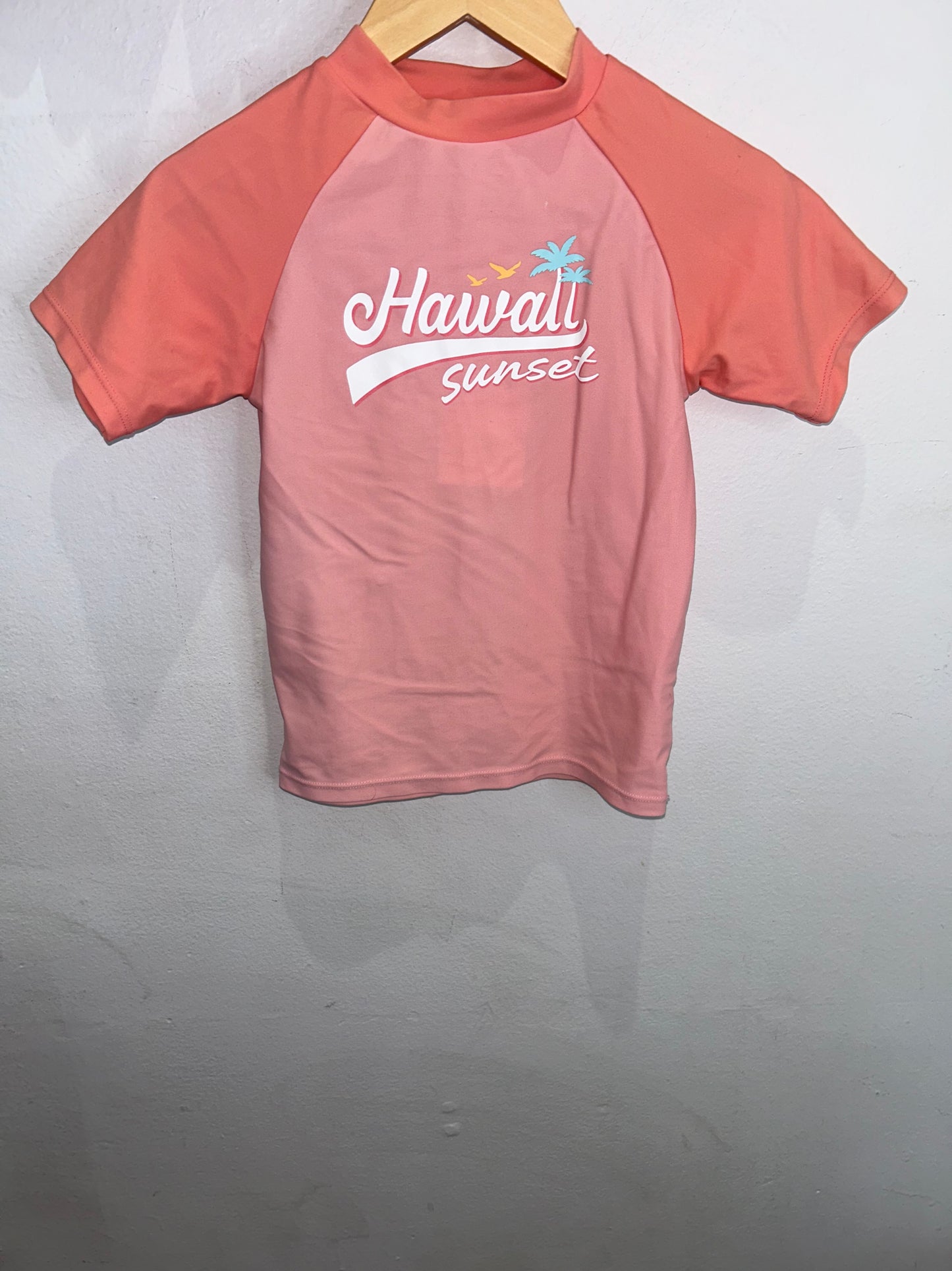 Hawaii sunset rashguard 8-9y