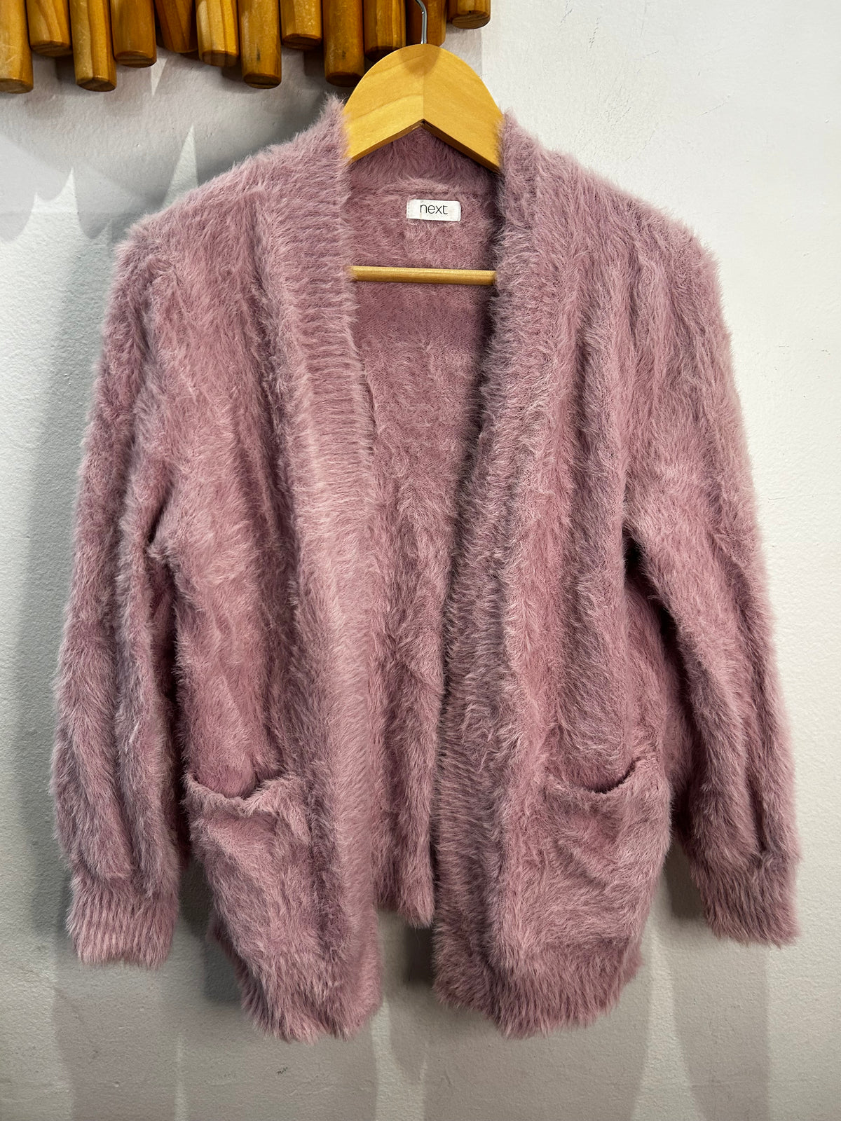 Pink fuzzy sweater 7y