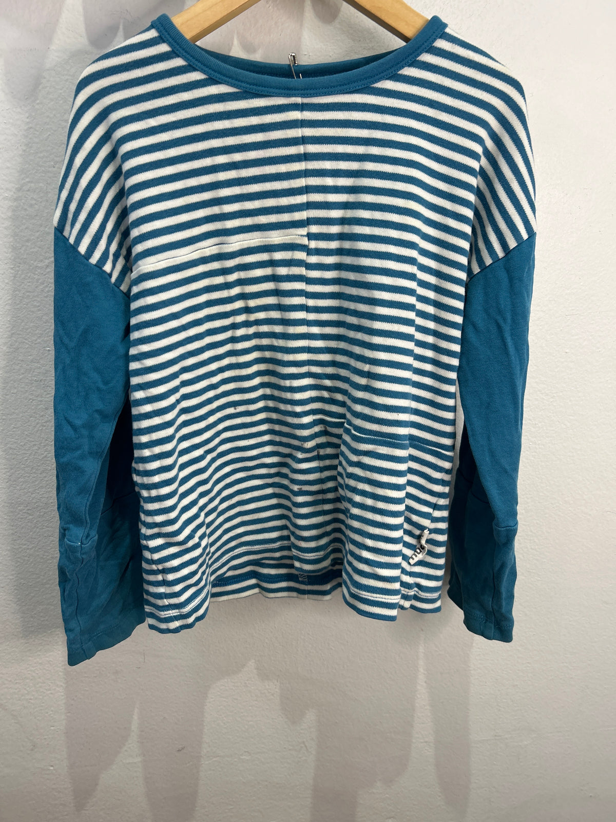 Nudnik teal stripes longsleeve 5y